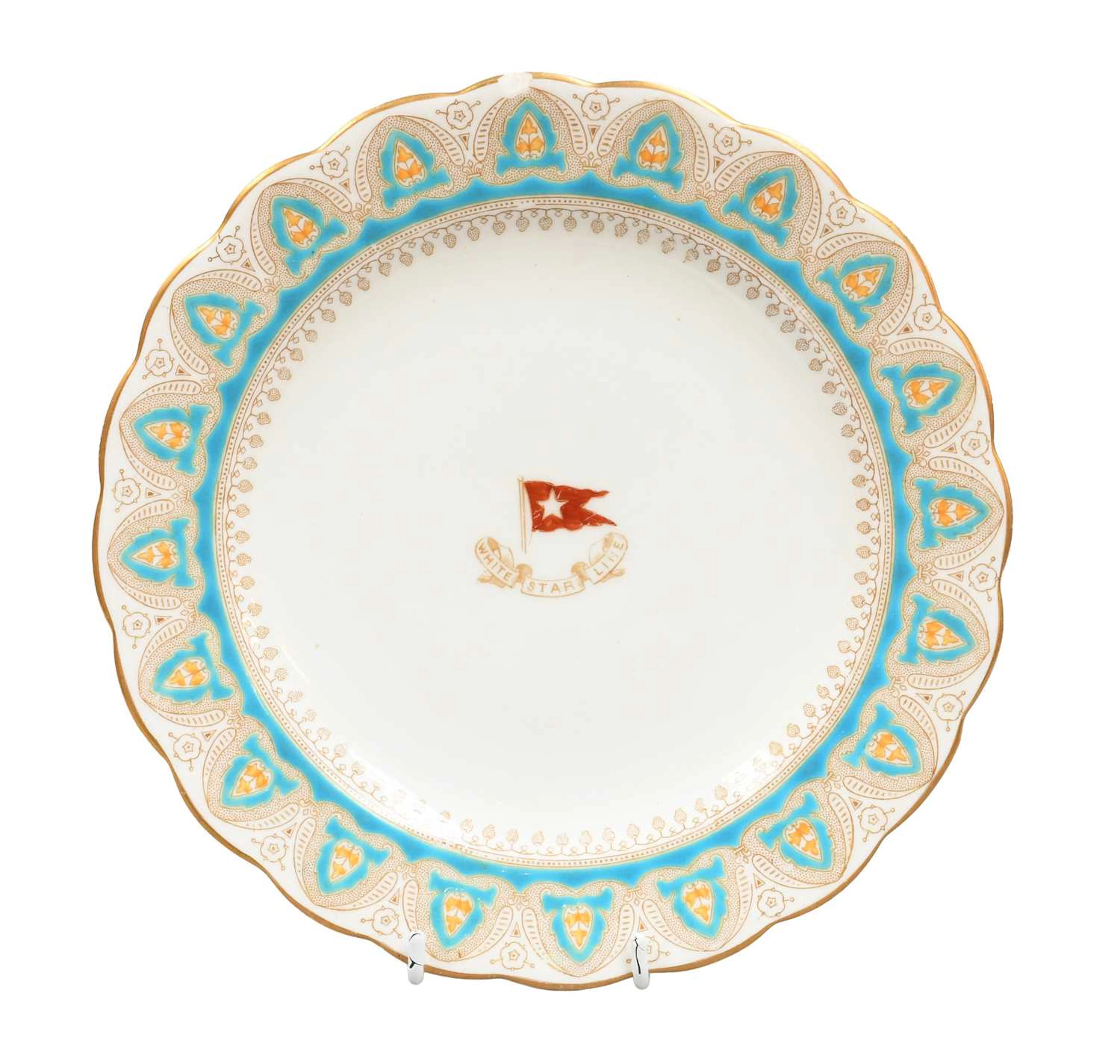 A "White Star Line" 1st Class Porcelain Side Plate, circa 1912