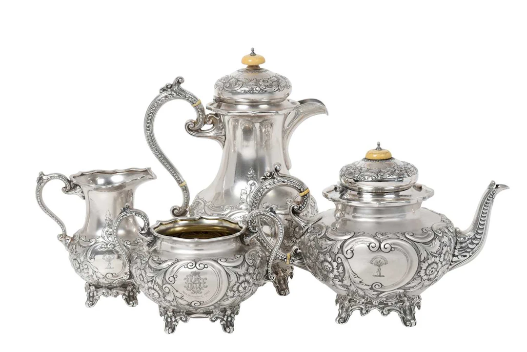 A Four-Piece George V Silver Tea-Service by Joseph Gloster Ltd., Birmingham