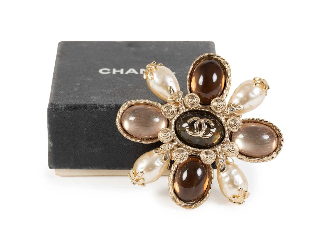 Chanel Maltese Cross Gripoix Brooch, Autumn 2011 Collection