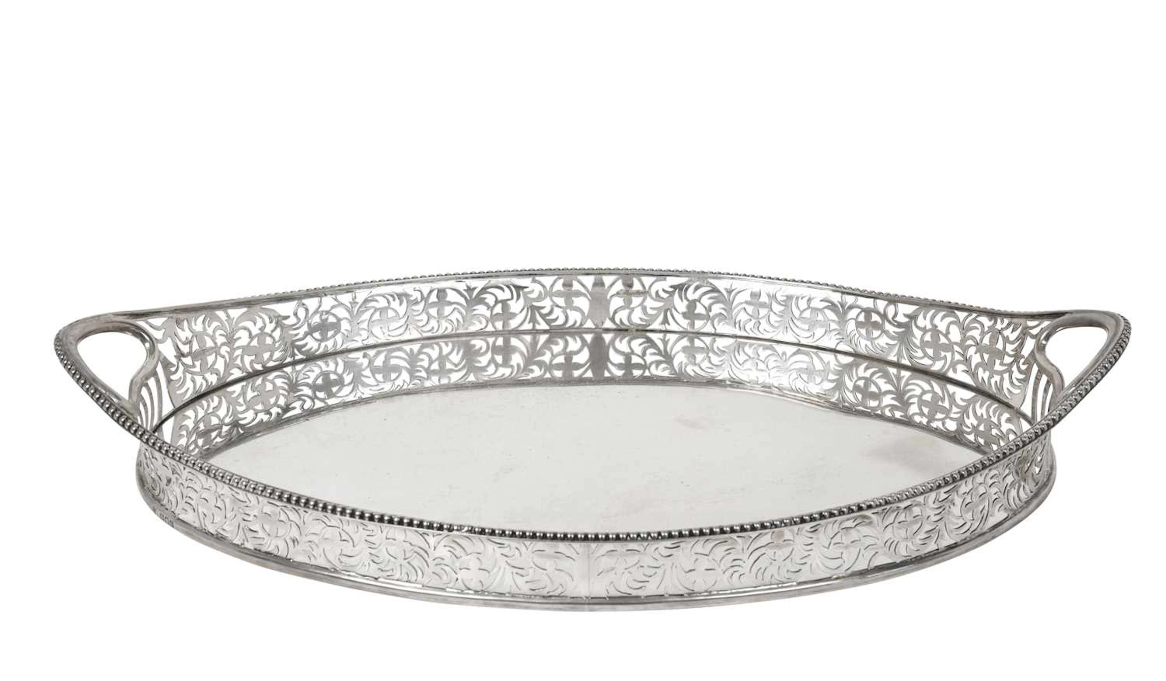 A Victorian Silver Gallery Tray by Charles Stuart Harris, London