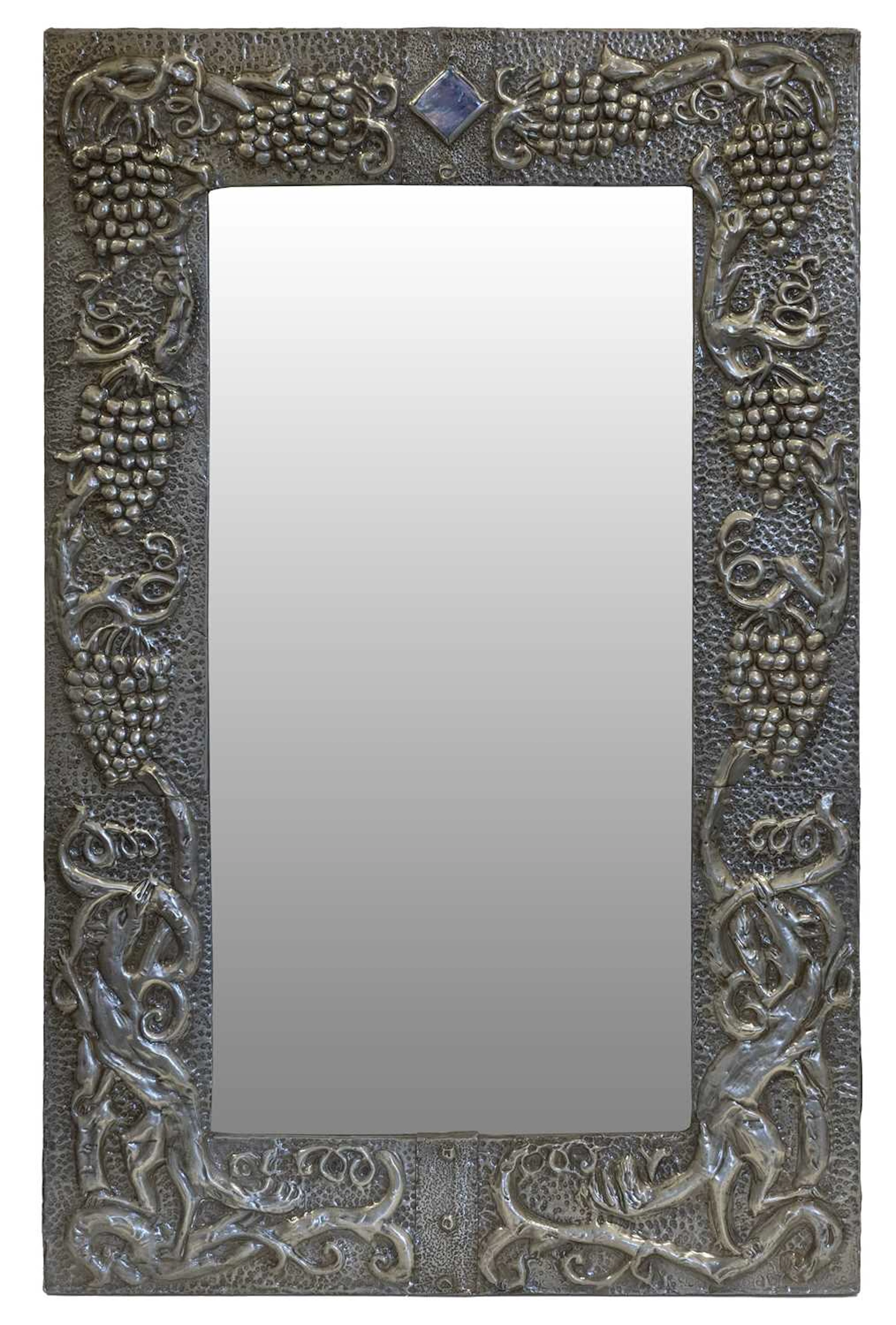An Arts & Crafts Pewter Mirror