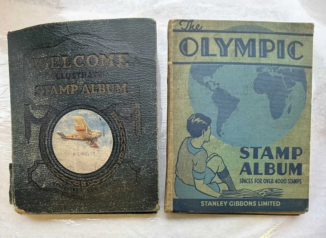 Stamp Collection in Vintage Albums etc