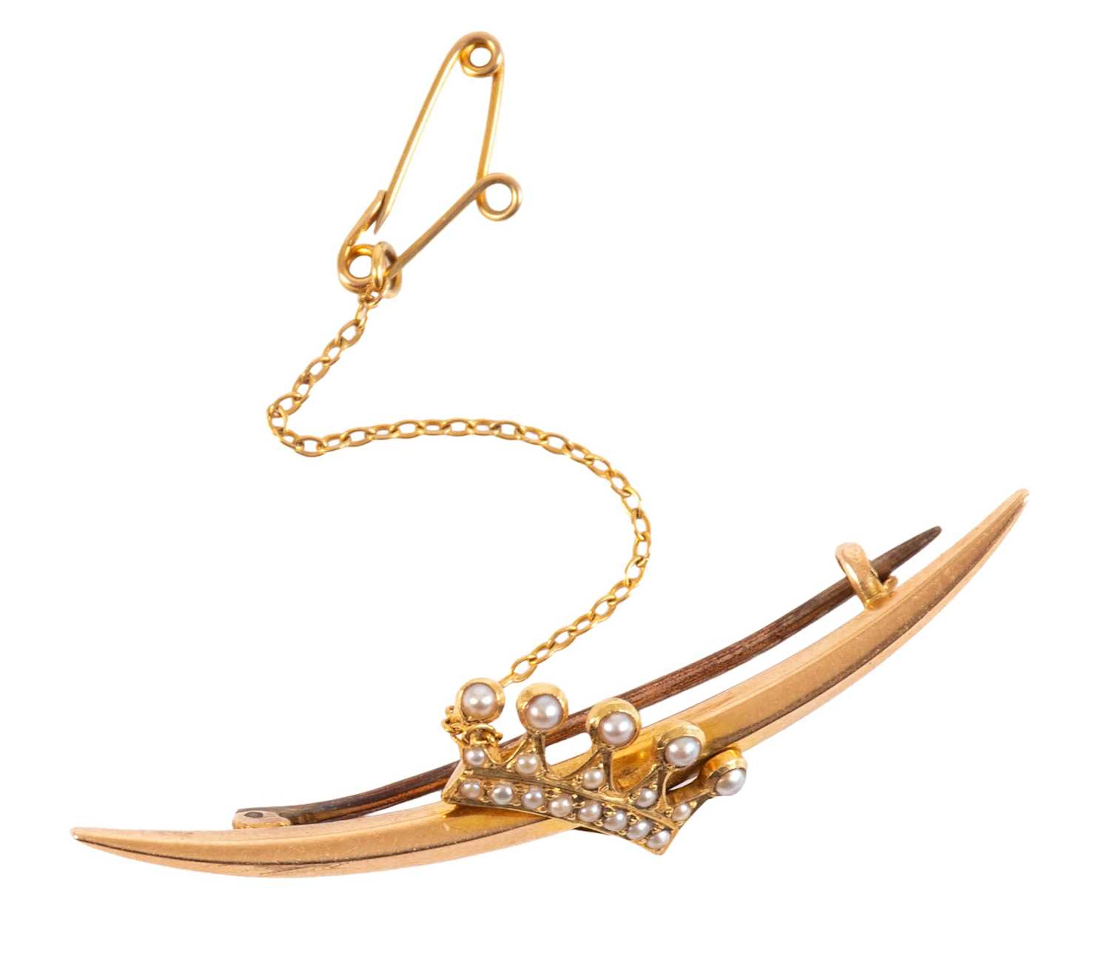 A Split Pearl Brooch