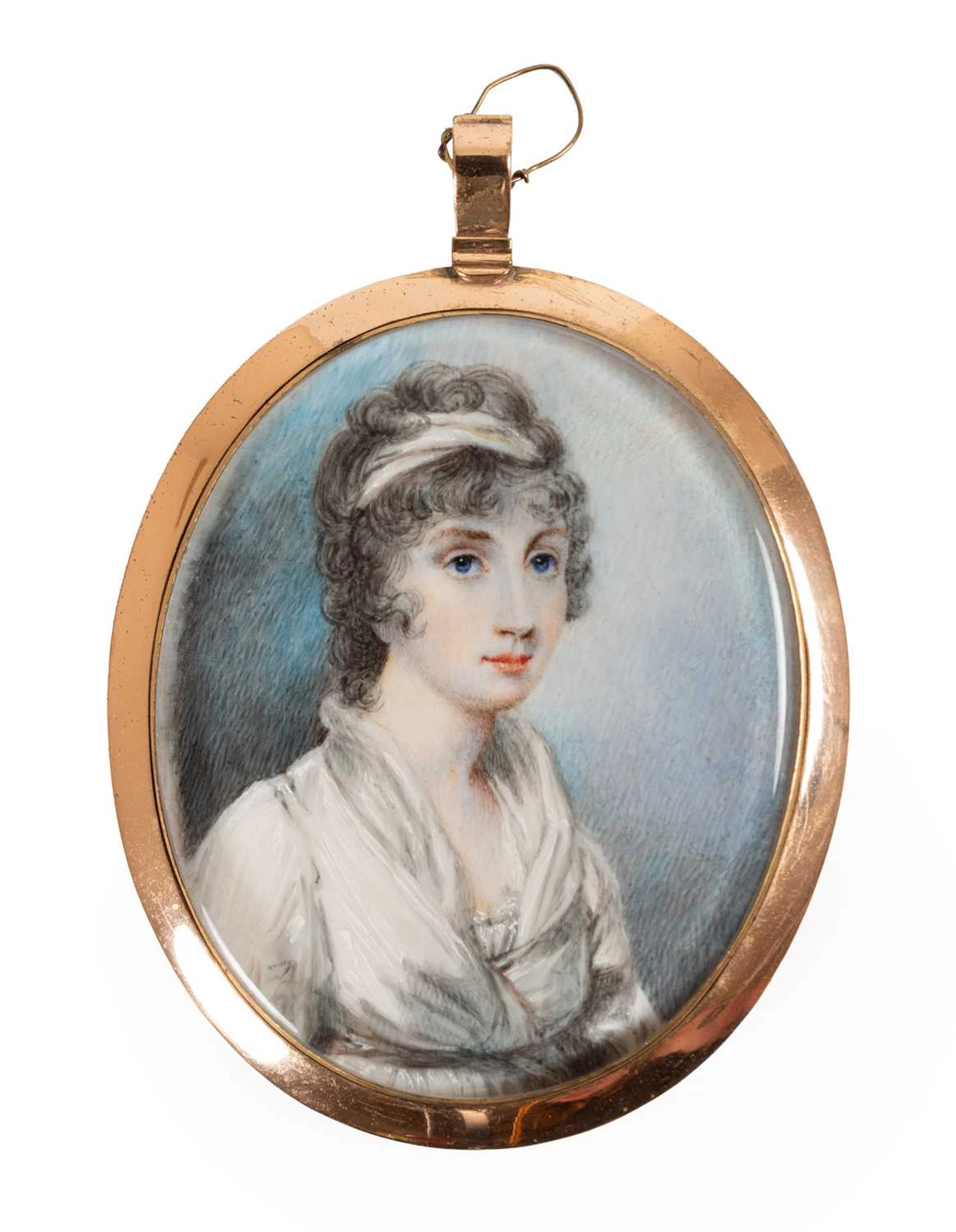Attributed to Nathaniel Plimer (1757-1822): A Miniature Portrait of a Lady