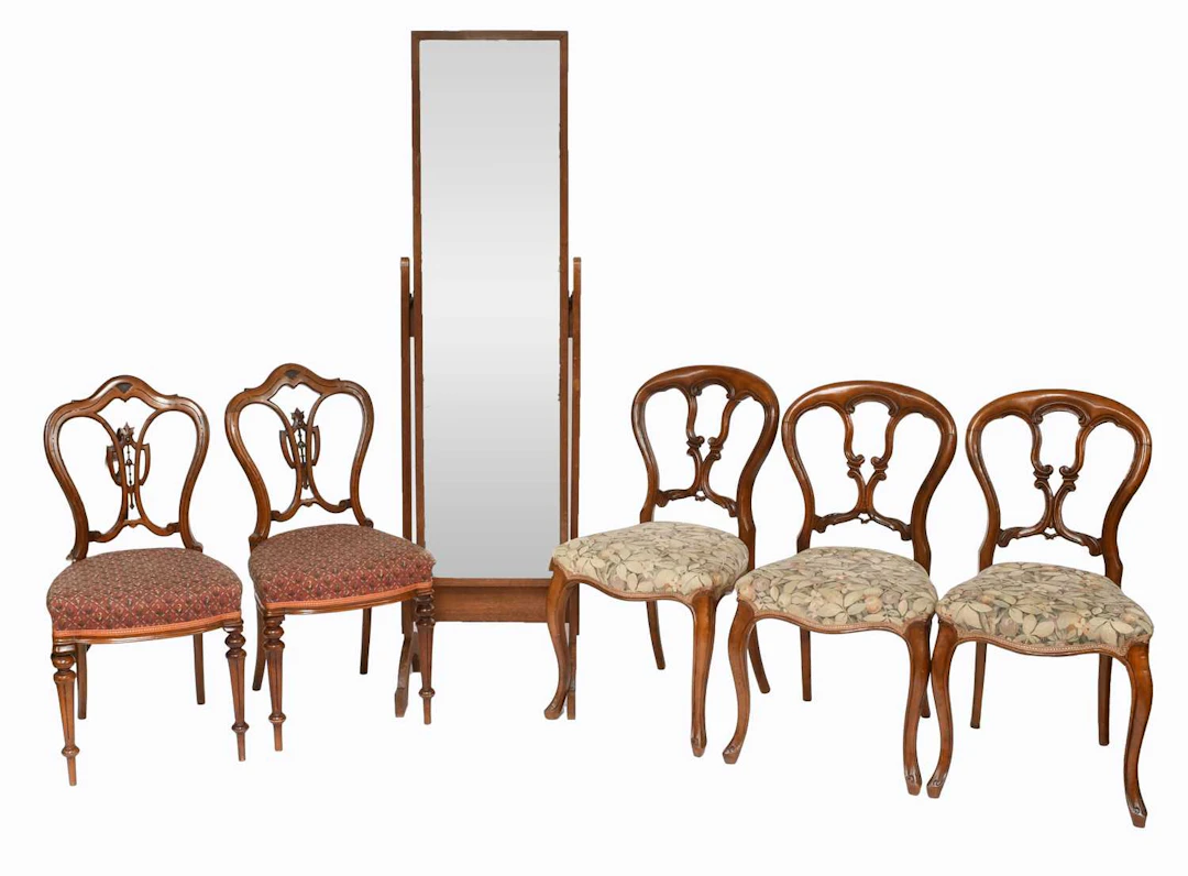An Oak Cheval Mirror, 20th Century