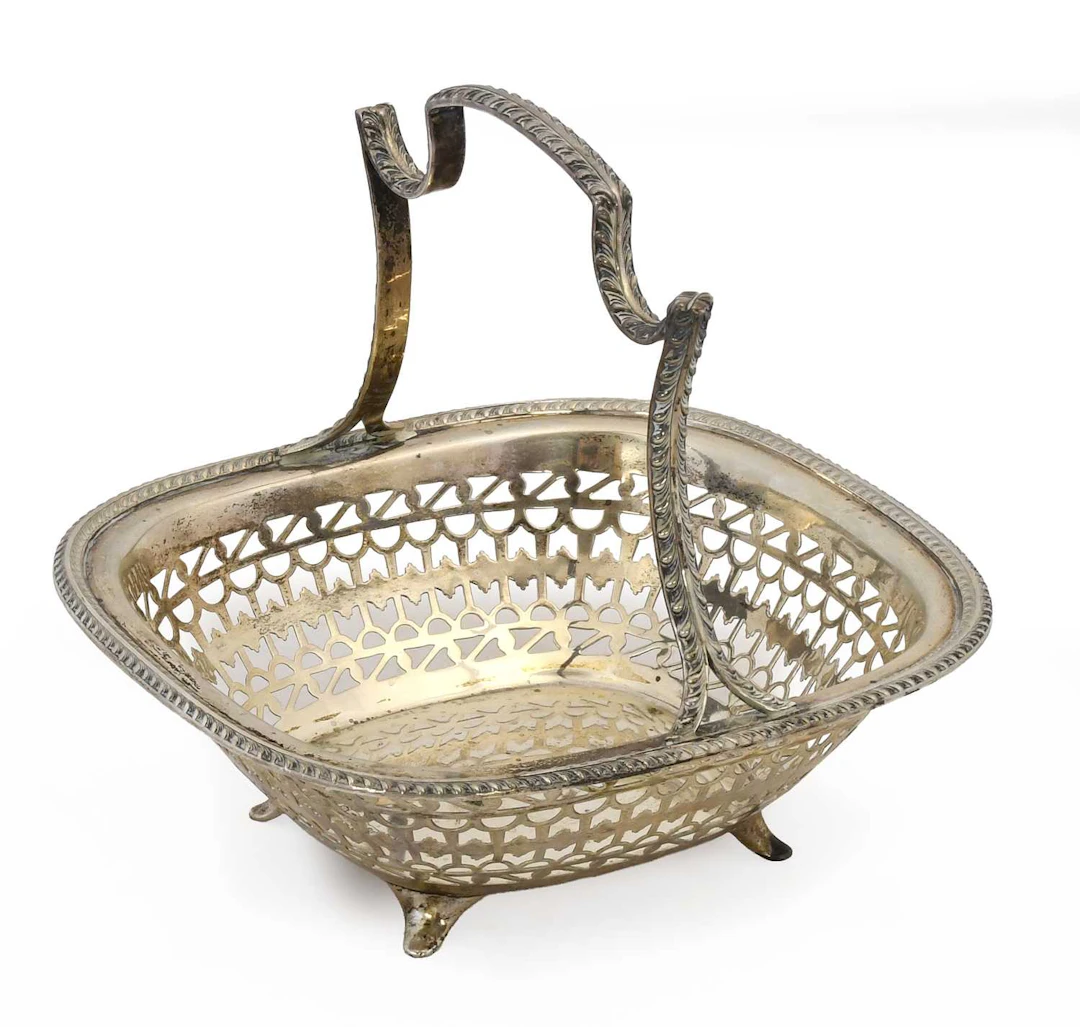 A George V Silver Basket, by, Martin, Hall and Co. Ltd., Sheffield, 1918