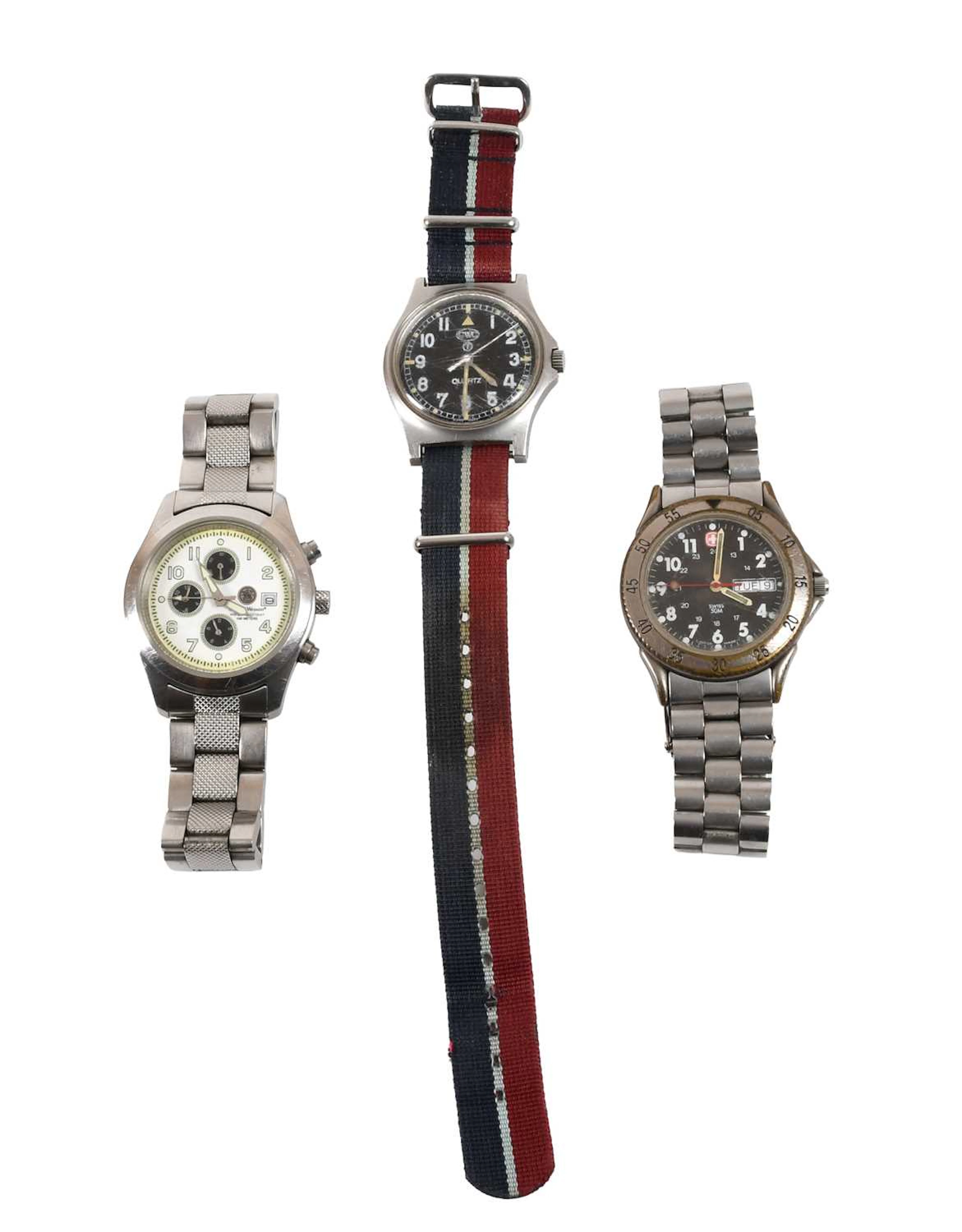 A British Military Issue Centre Seconds Wristwatch, signed CWC