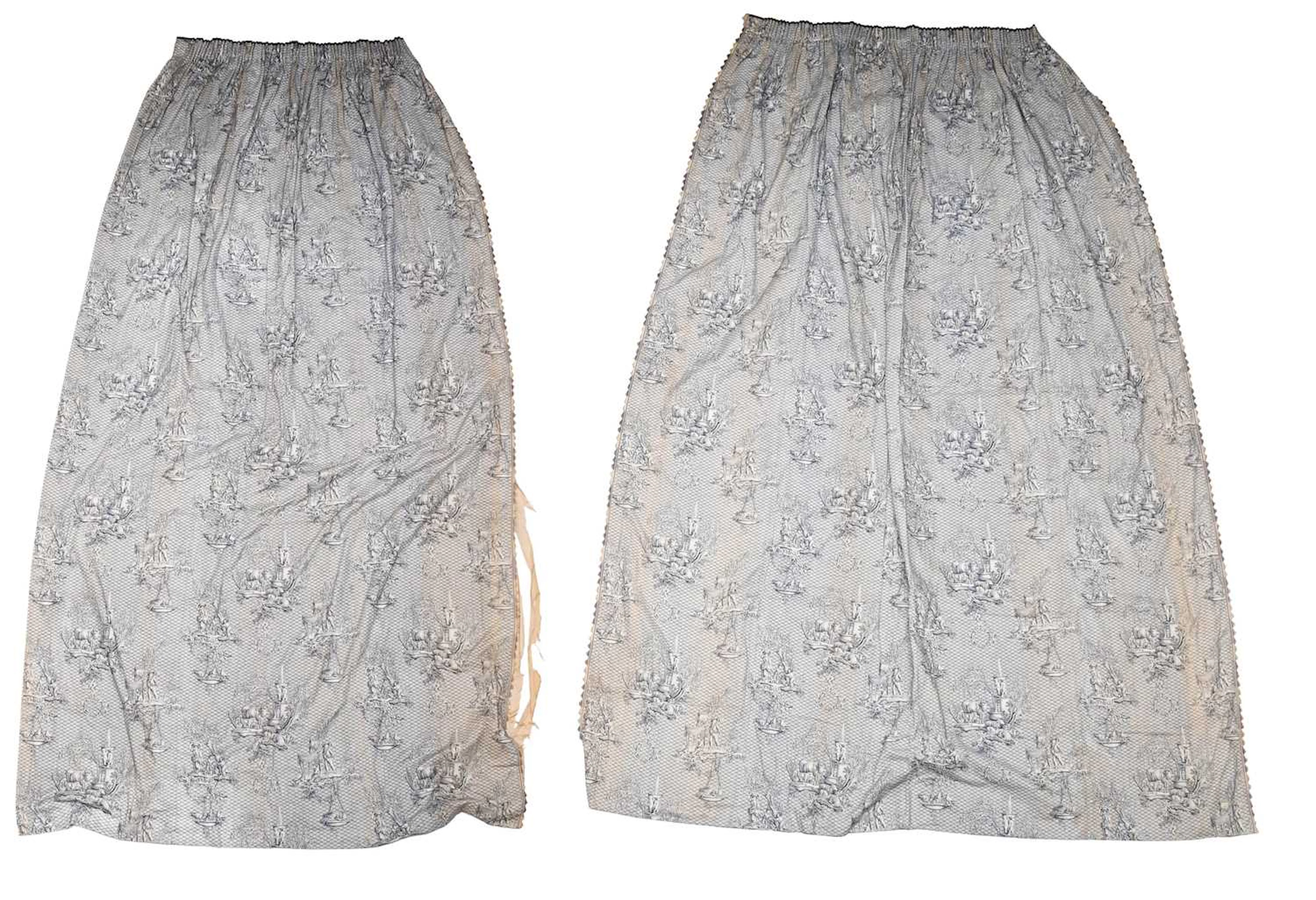 Pair of Marvic Textiles Toile de Jouy Les Enfants Pattern Curtains
