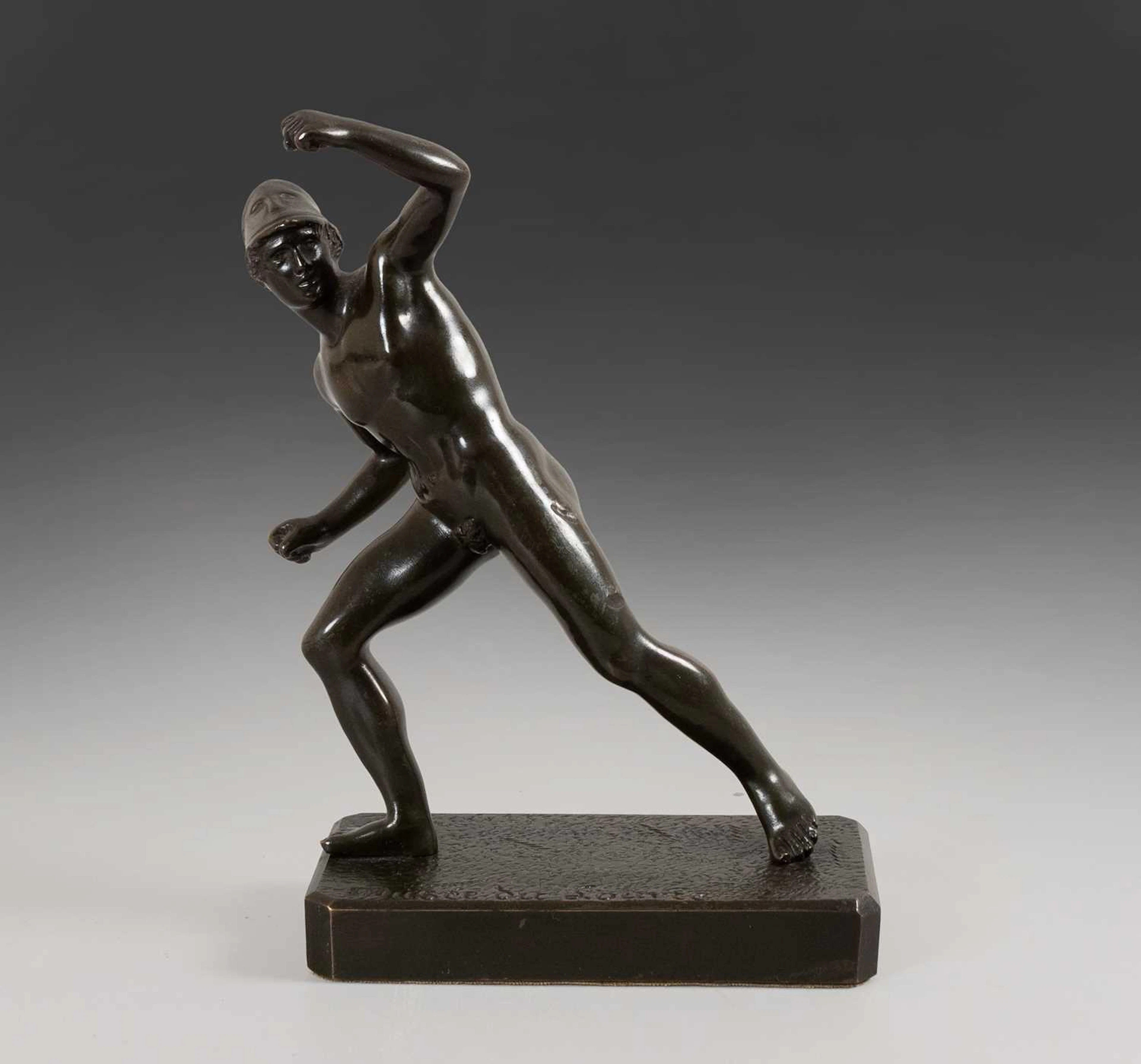 After Oskar Gladenbeck (1850-1921 German): A Patinated Bronze Figure