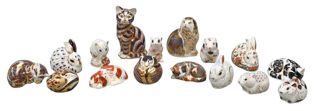 A Collection of Royal Crown Derby Paperweights