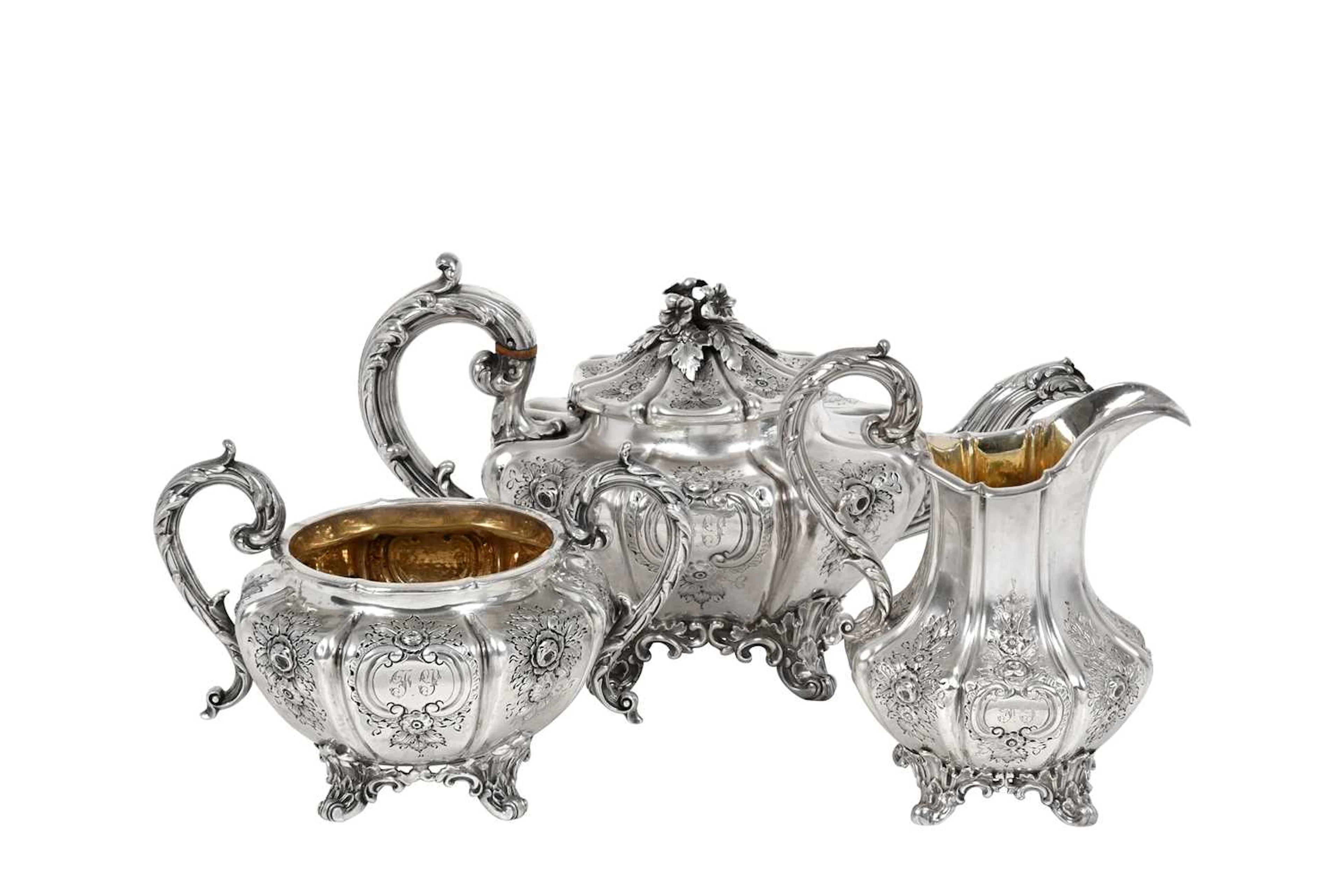 A William IV Silver Teapot and Cream-Jug by Edward, Edward Junior