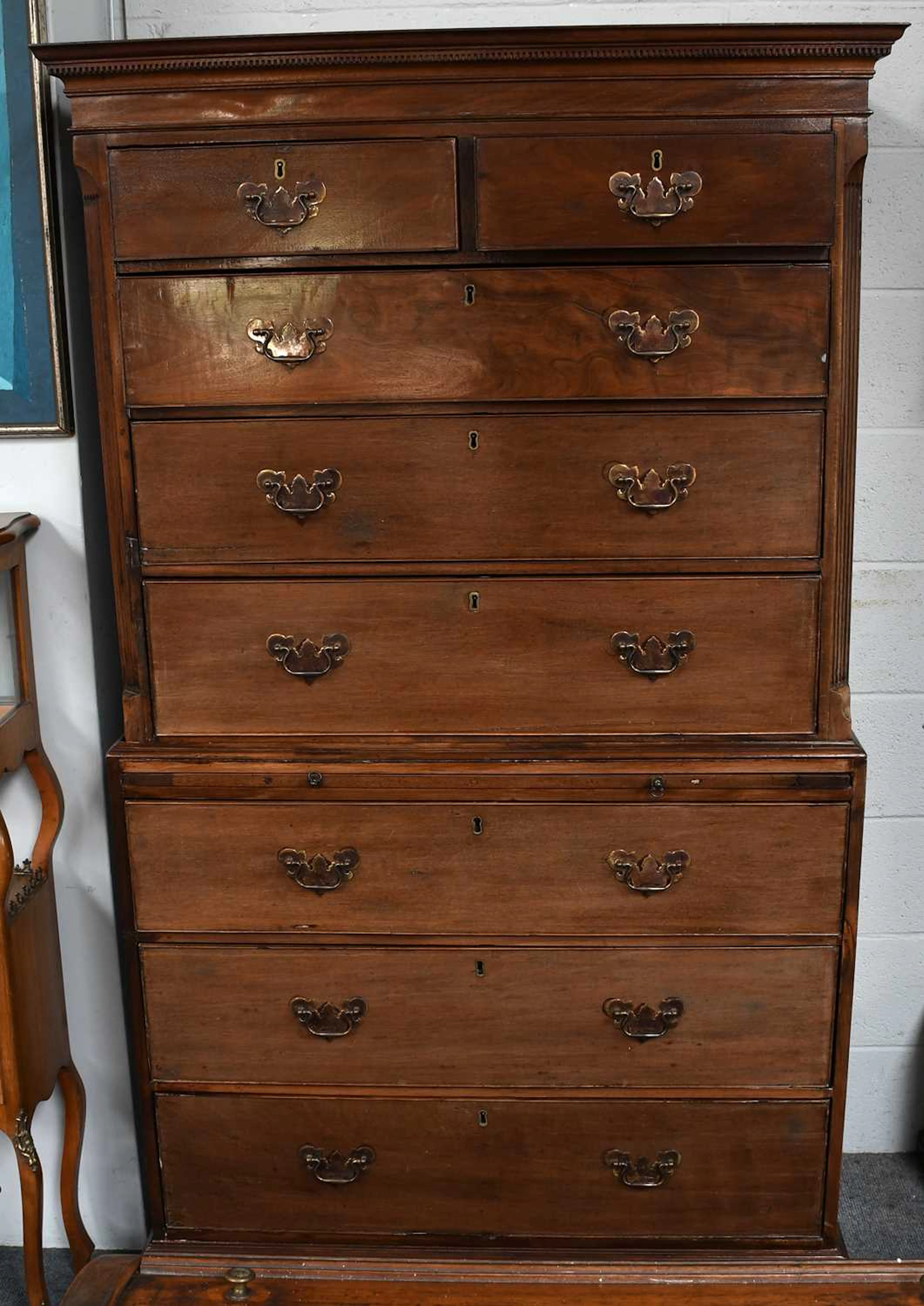 A George III Mahogany Chest on Chest