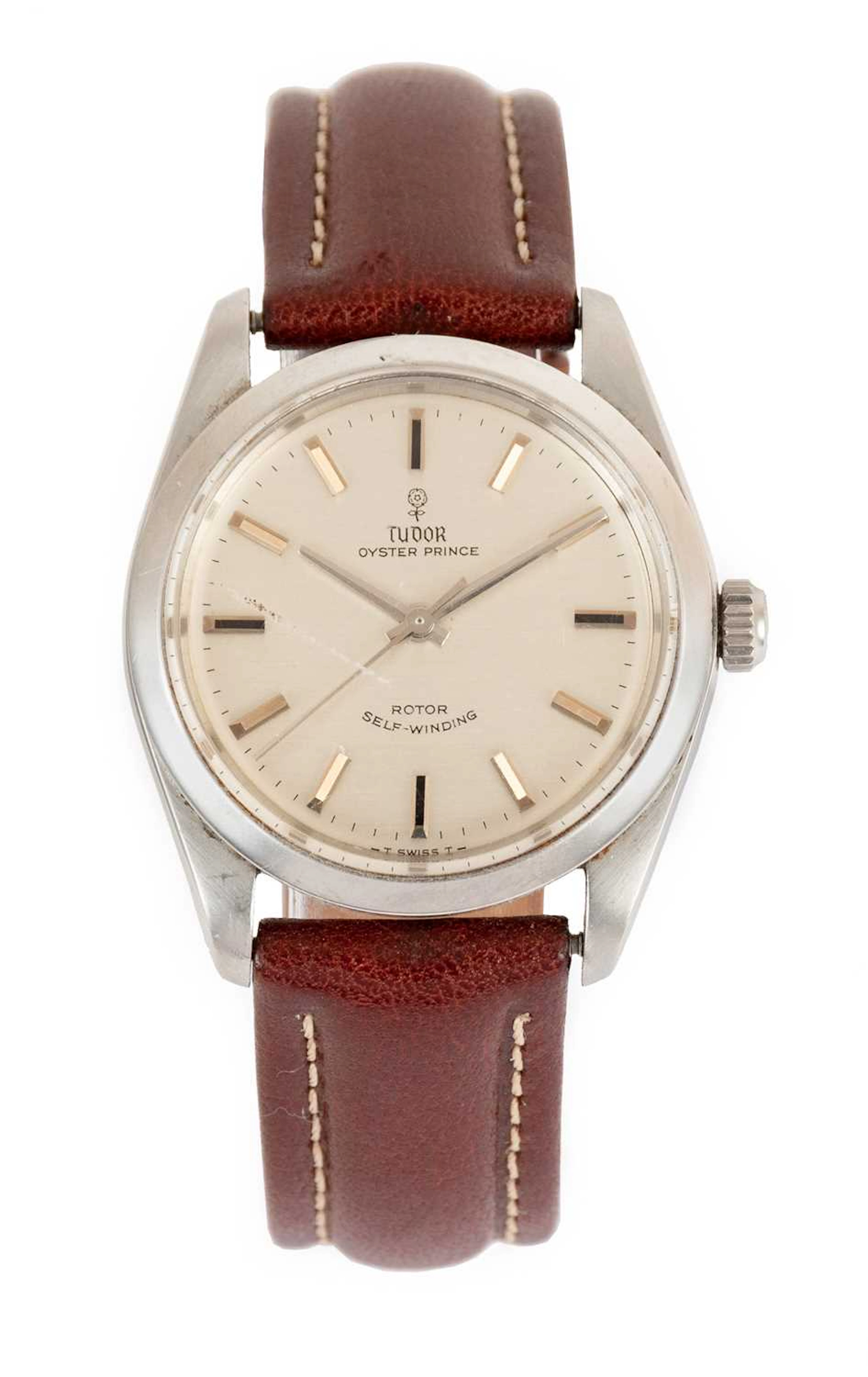 Tudor: A Stainless Steel Automatic Centre Seconds Wristwatch, signed