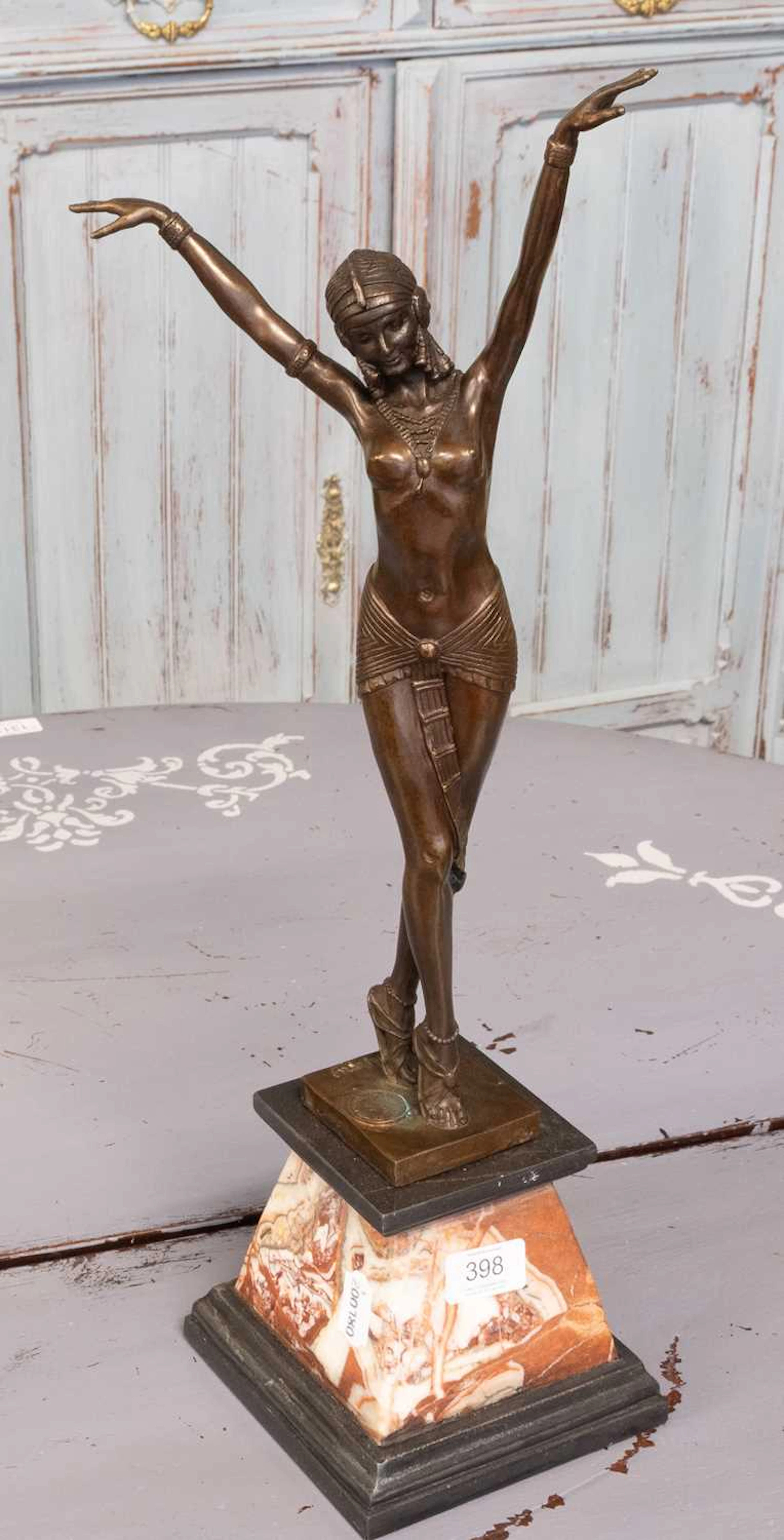 After Demétre Chiparus (1886-1947):, A Reproduction Patinated-Bronze