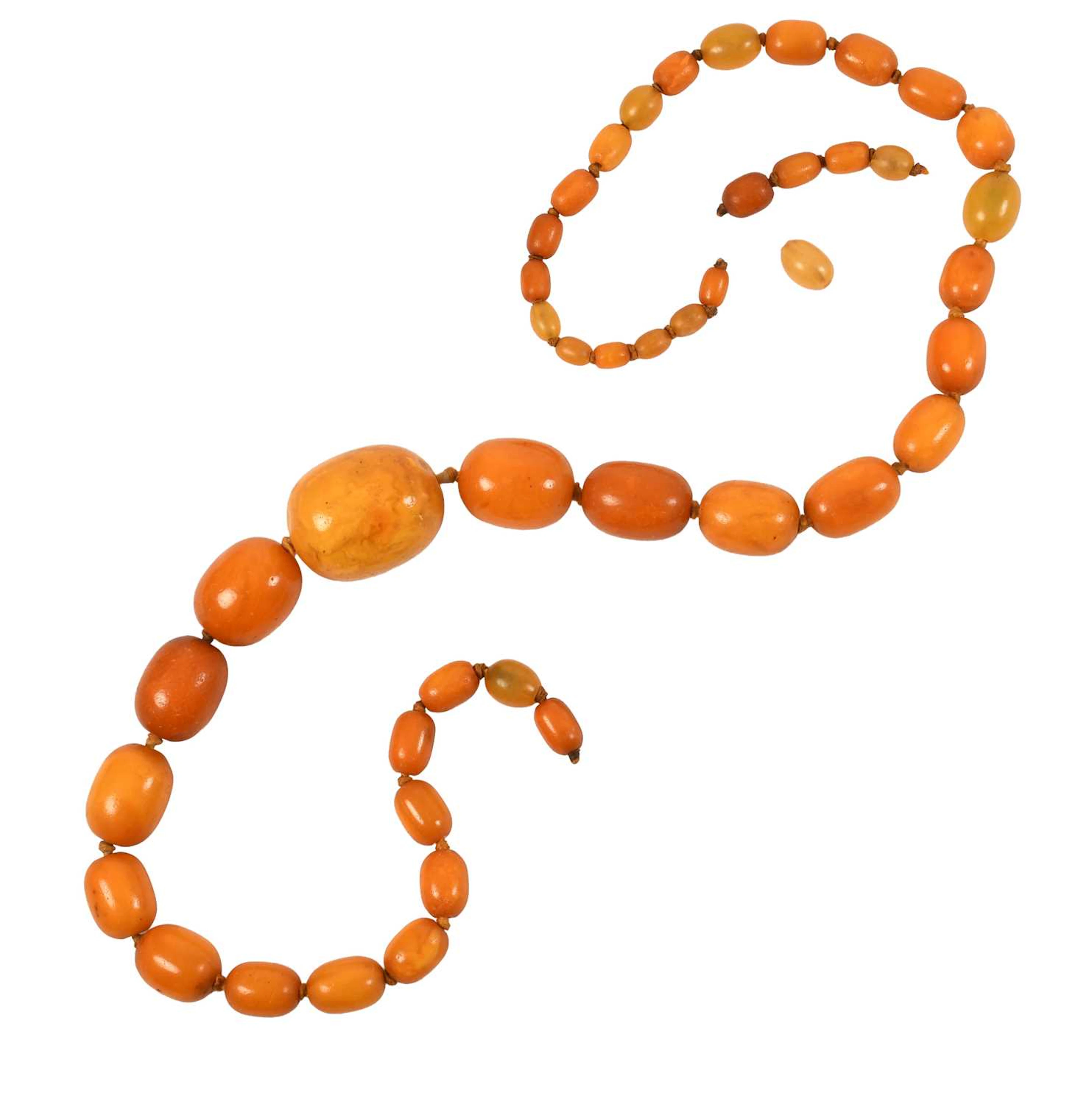 An Amber Bead Necklace