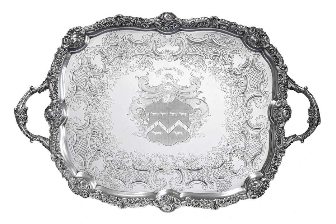 An Edward VII Silver Tray by Herbert Edward Barker and Frank Ernest