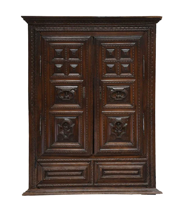 A Late 17th Century Carved Oak Renaissance-Style Cupboard, probably Dutch