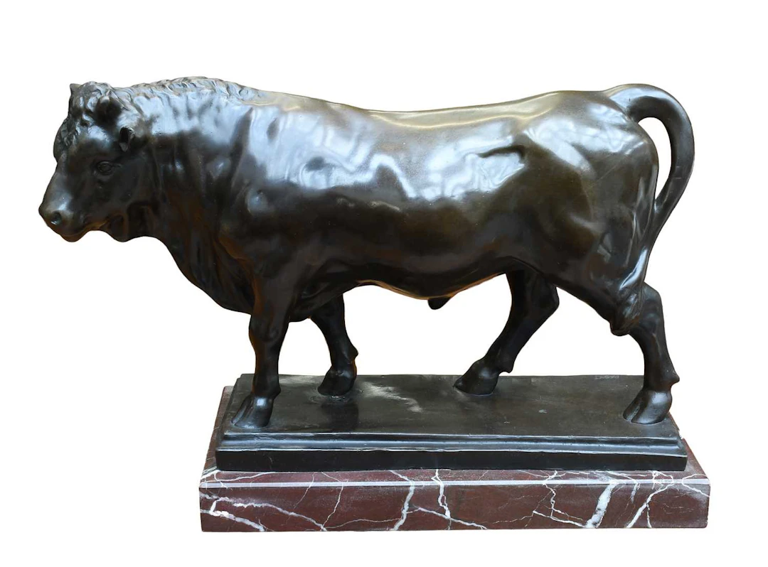 After Marcel Debut: A Bronzed Composite Model of a Bull