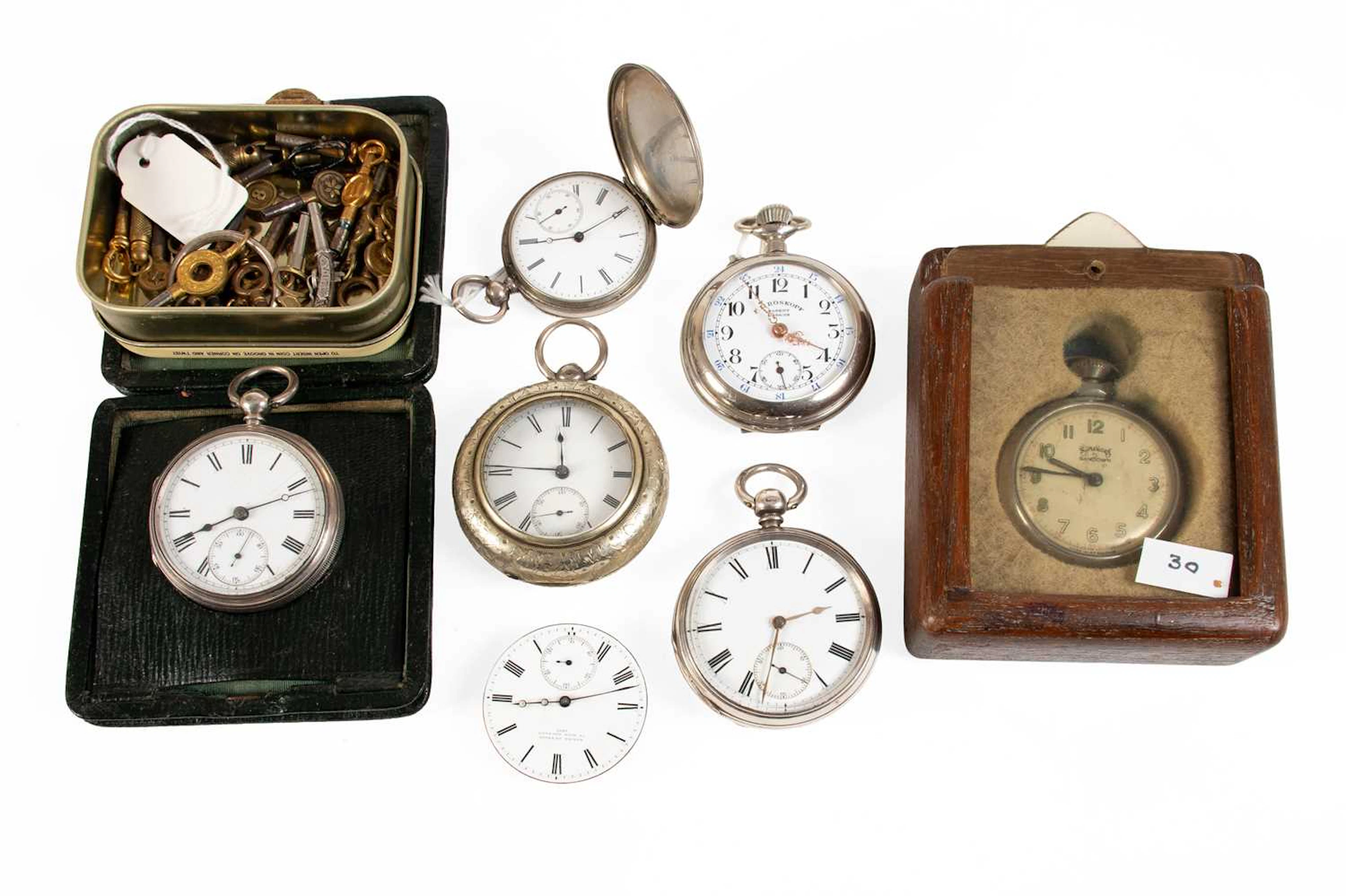 A Silver Open Faced Pocket Watch, signed Waltham, 1880