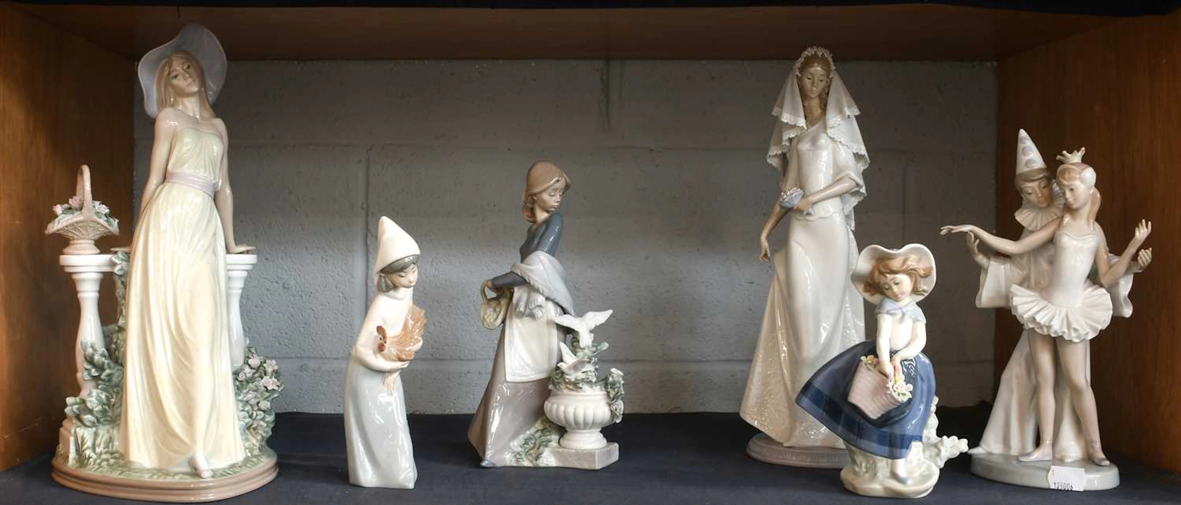Six Lladro Porcelain Figures