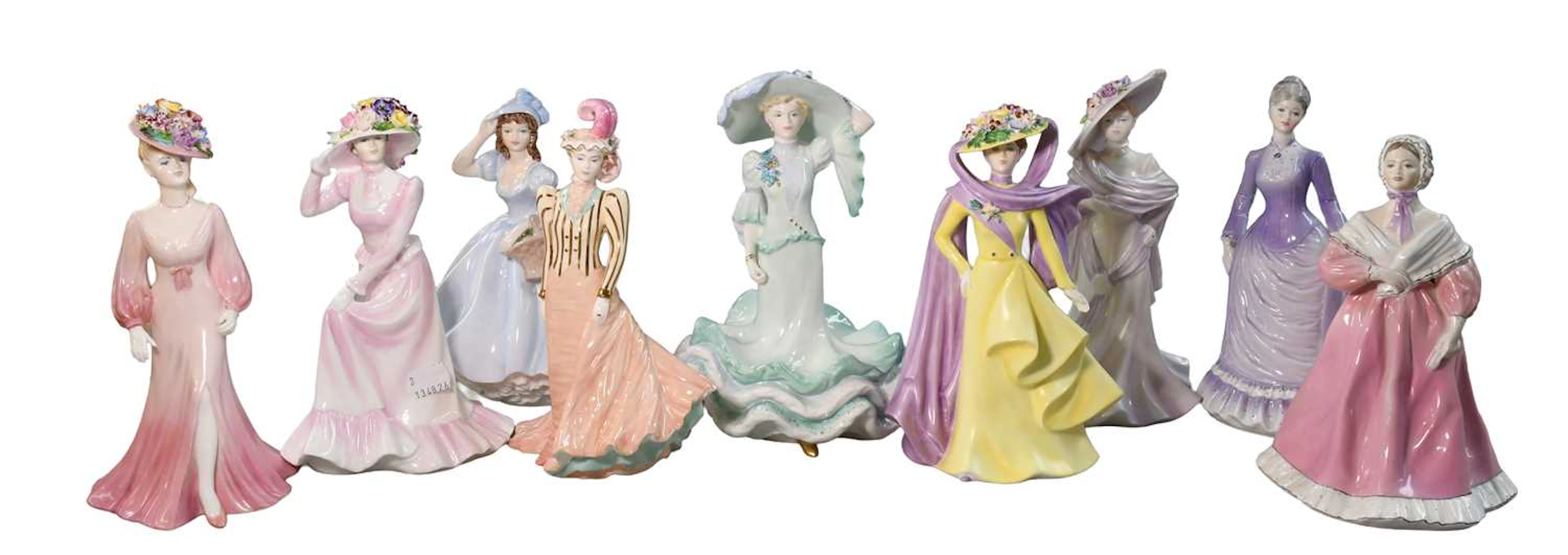 Nine Coalport Porcelain Figures, i