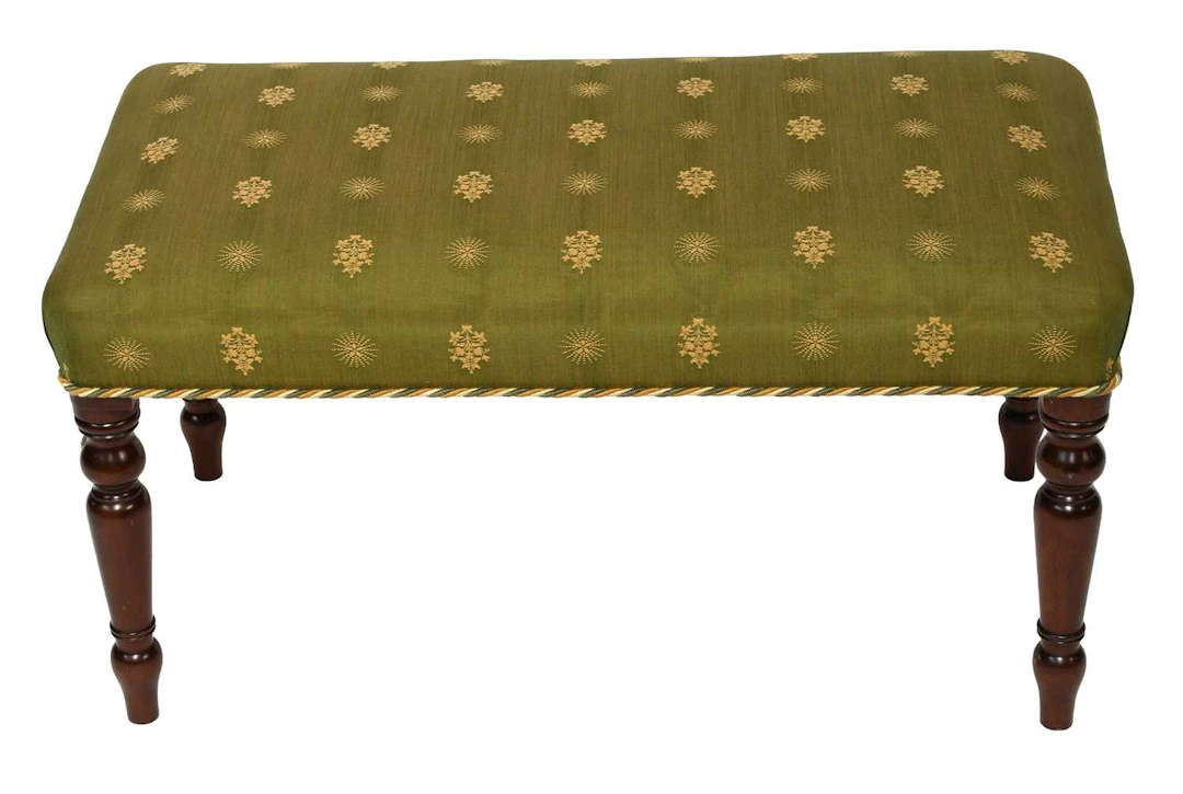 A Modern Mahogany Footstool