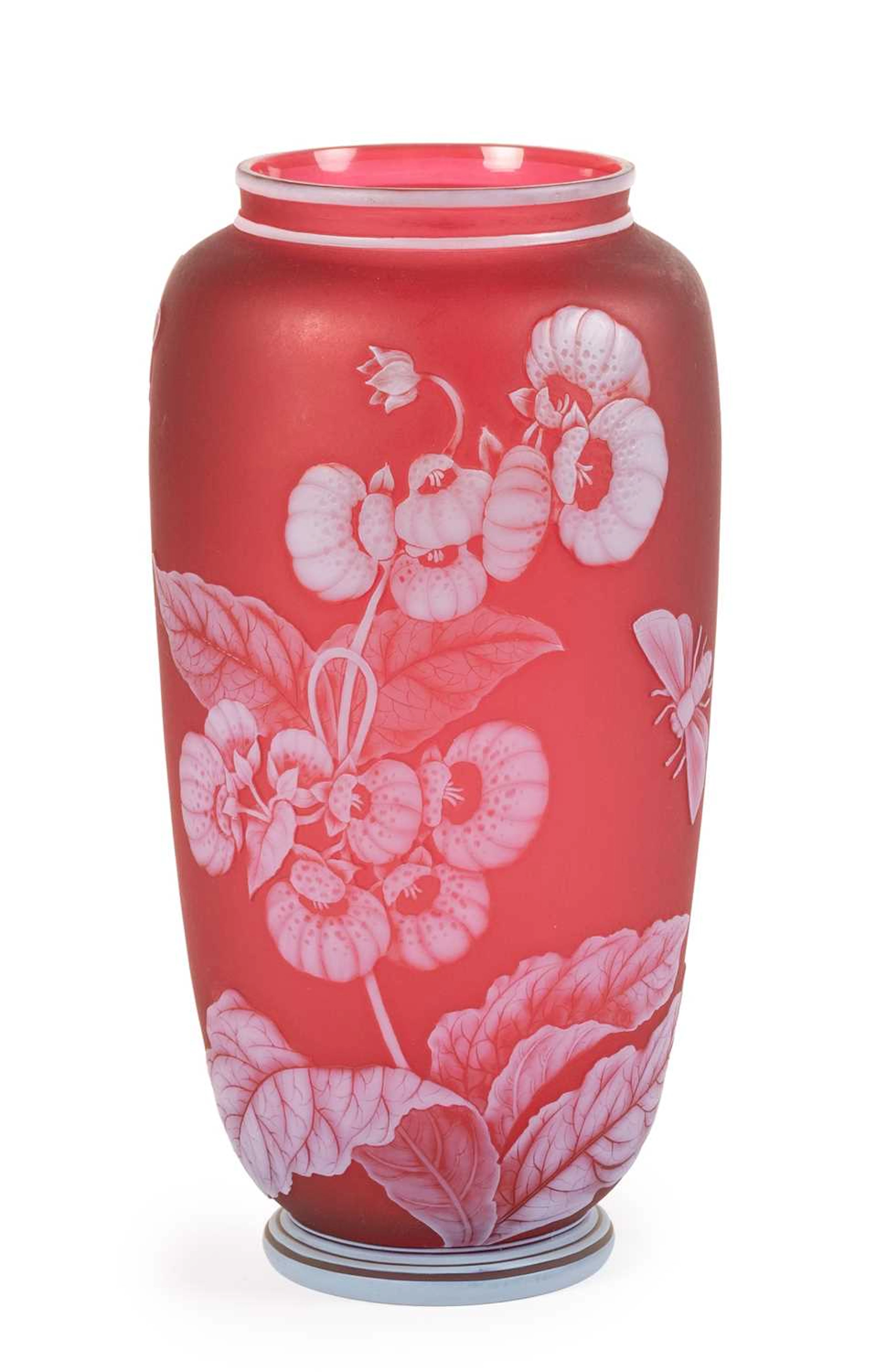 A Cameo Glass Vase, probably by Thomas Webb & Sons, circa 1890