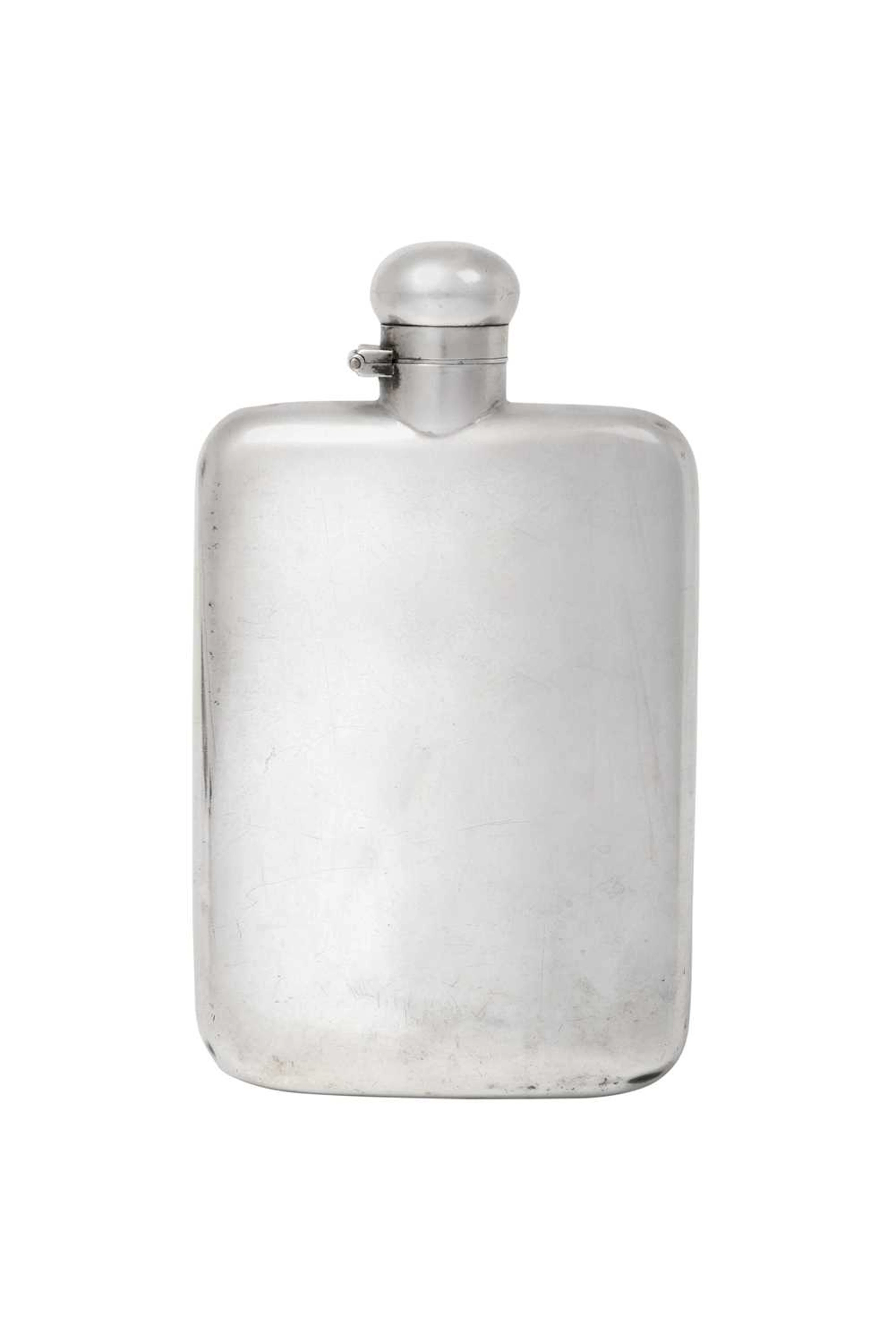 A George V Silver Spirit-Flask by William Henry Stokes and Arthur