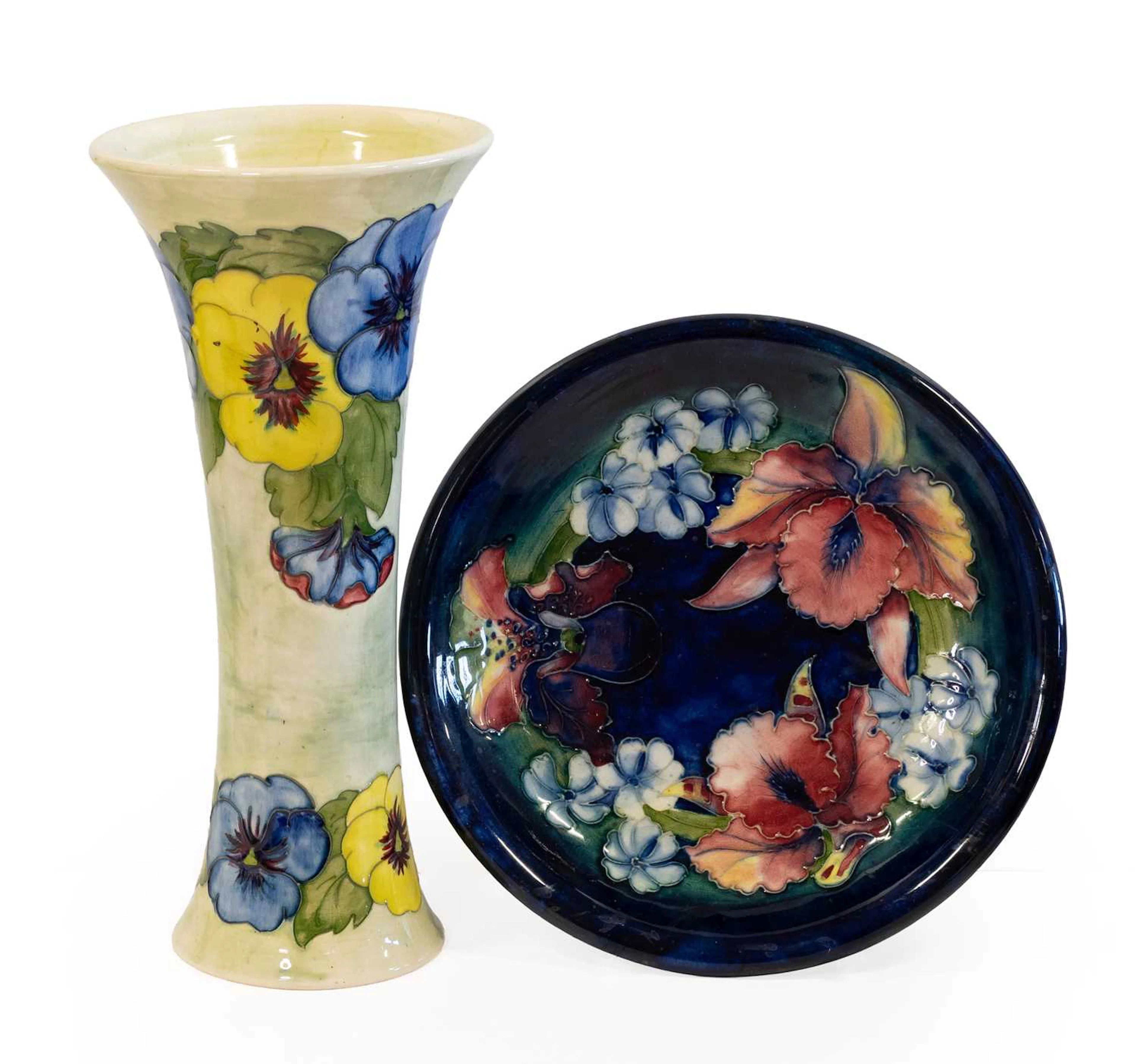 Walter Moorcroft (1917-2002): A Pansy Nouveau Pattern Vase, Walter