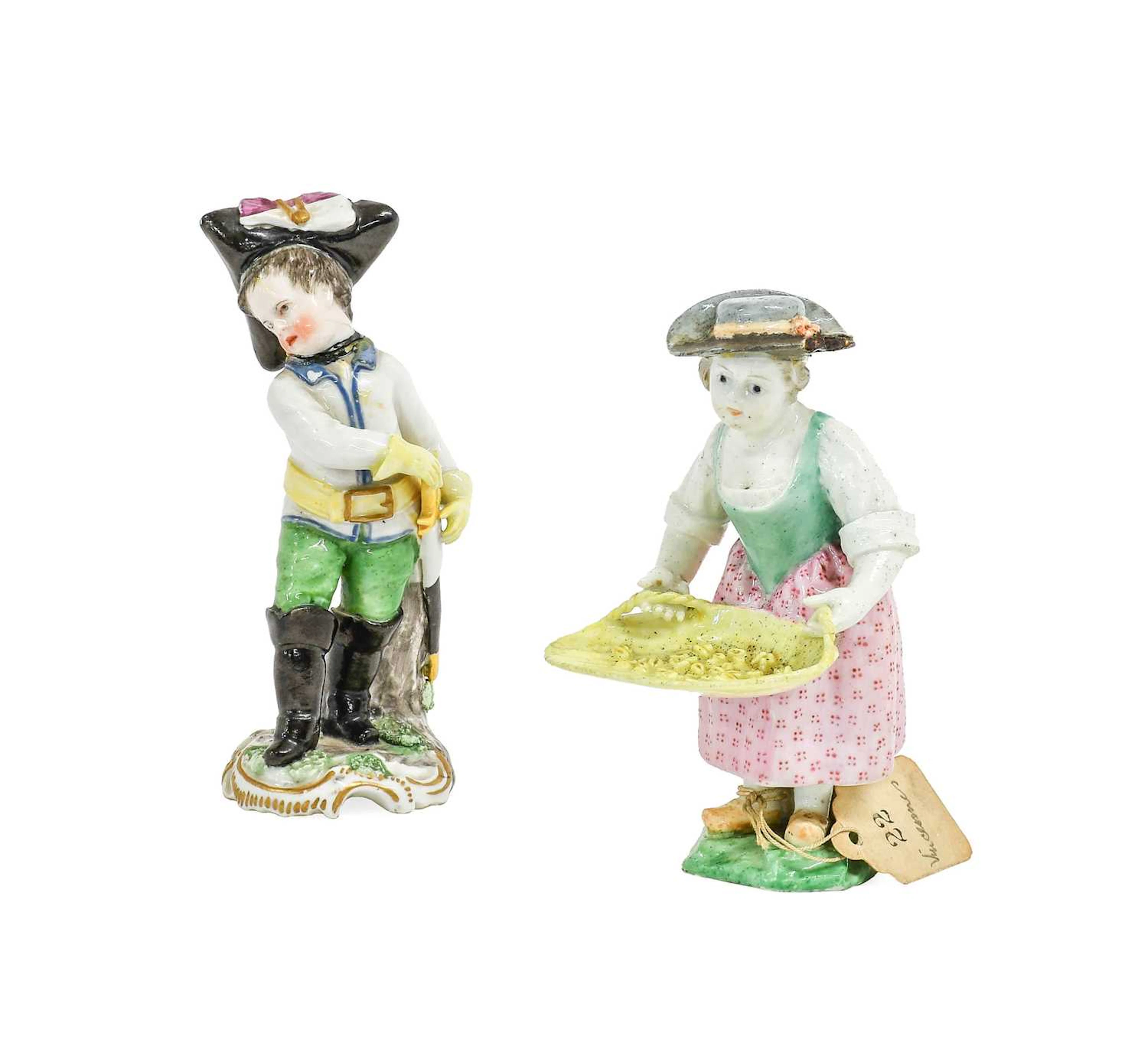 A Frankenthal Porcelain Figure of the Little Dragoon, 1783, A French