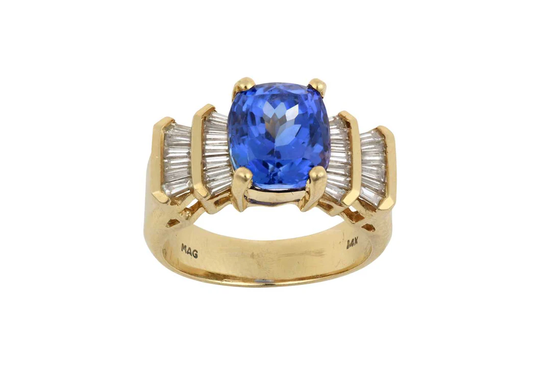 A Tanzanite and Diamond Ring