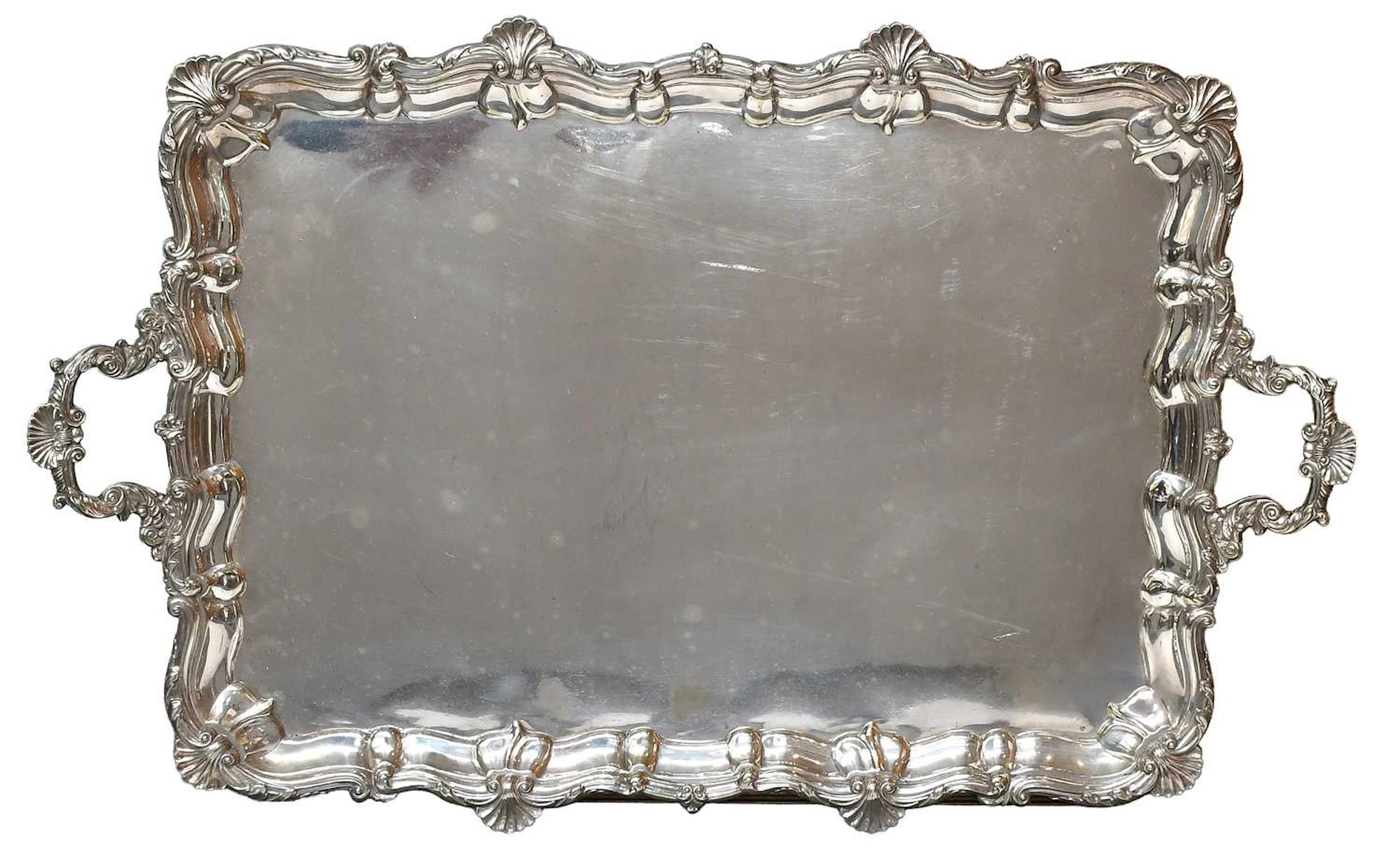 A George V Silver Plate Tray, by Harrison Brothers and Howson, First