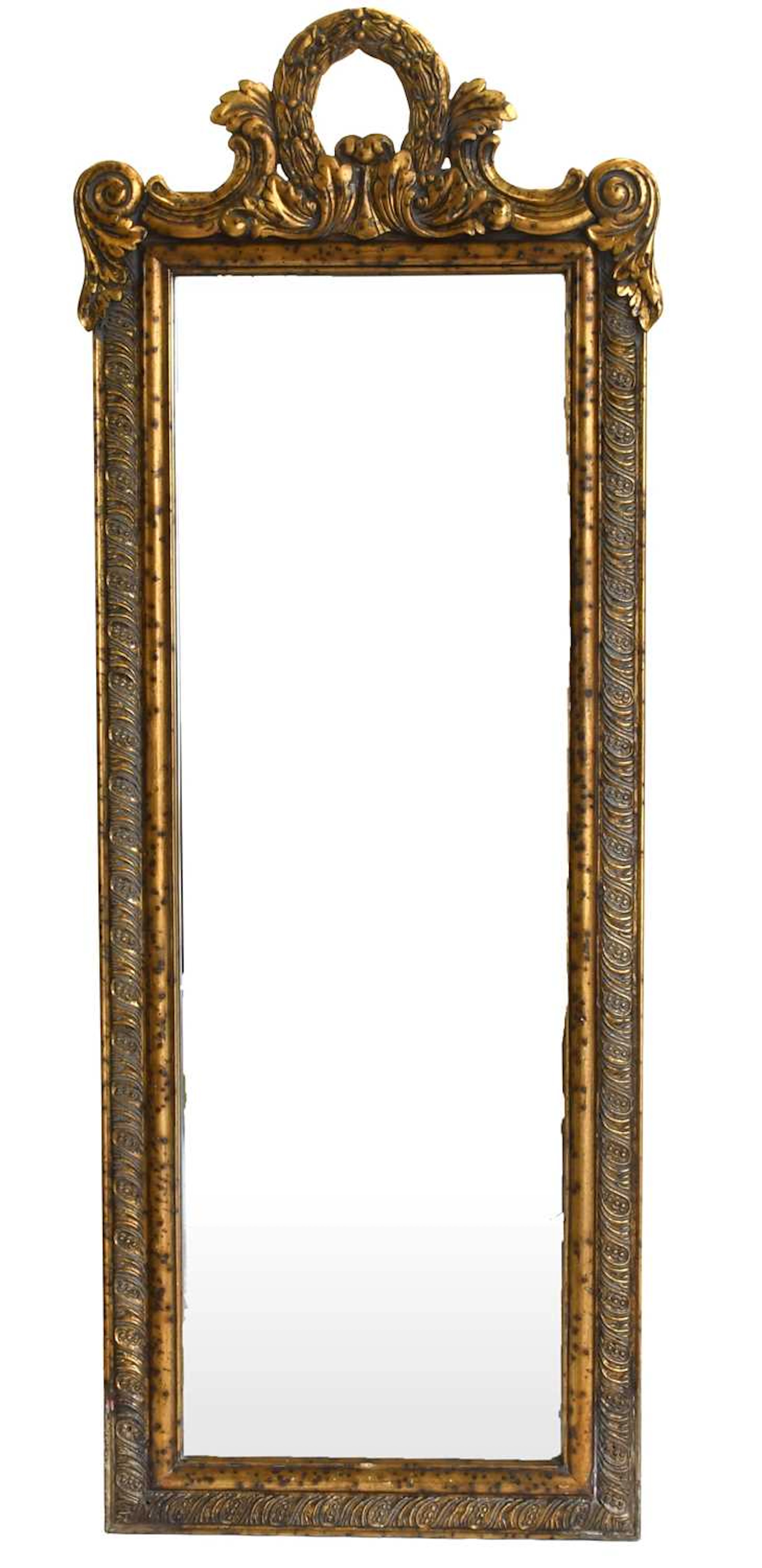 A Reproduction Gilt Framed Hall Mirror