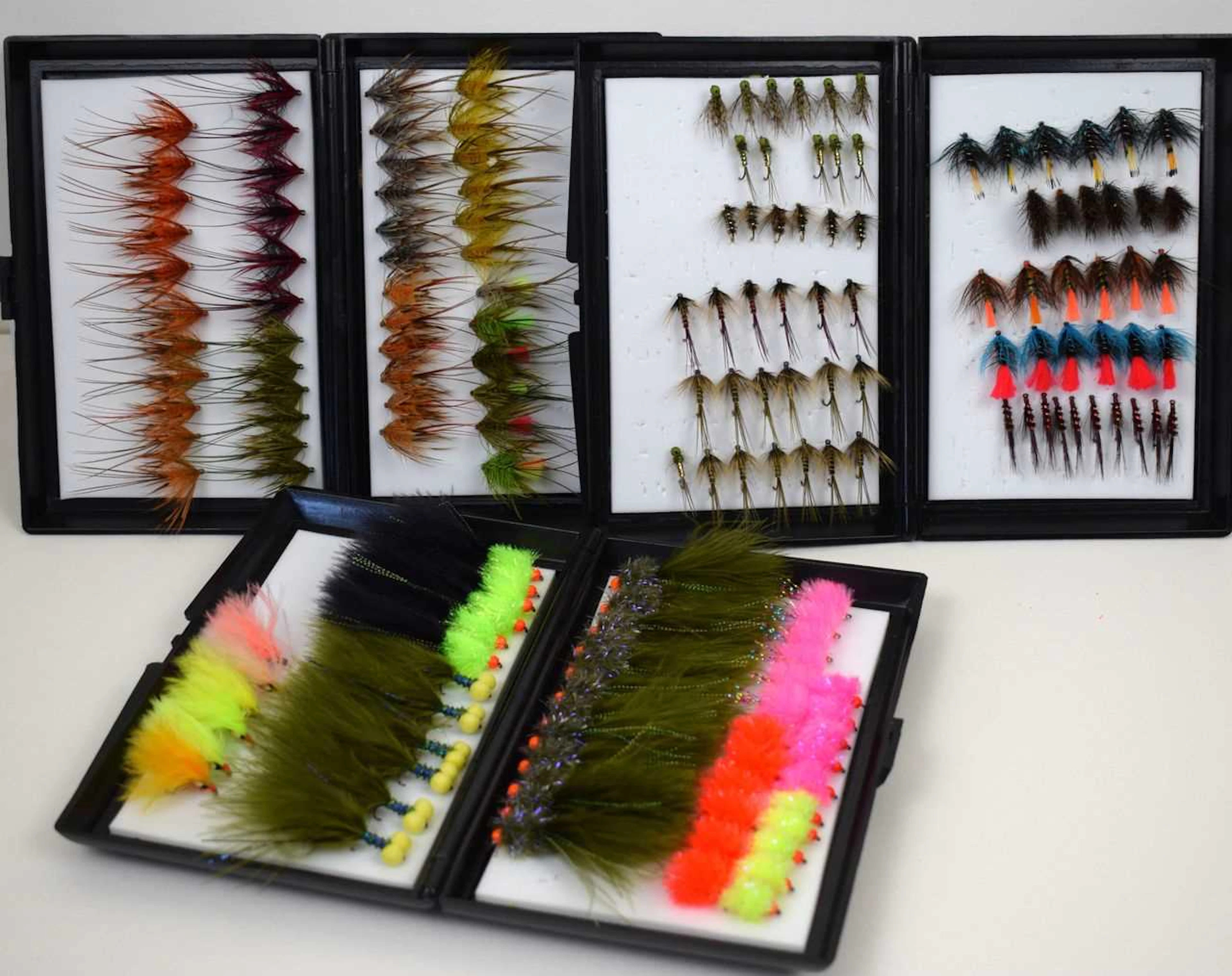 Three Boxes of over 175 hand tied, premium flies.
