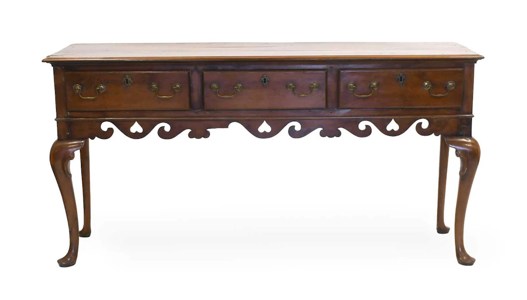 A George III Yew Wood Dresser Base, late 18th/early 19th century