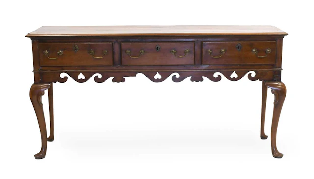 A George III Yew Wood Dresser Base, late 18th/early 19th century