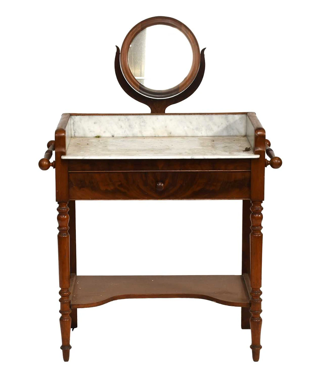 A Victorian Mahogany Marble-Top Washstand
