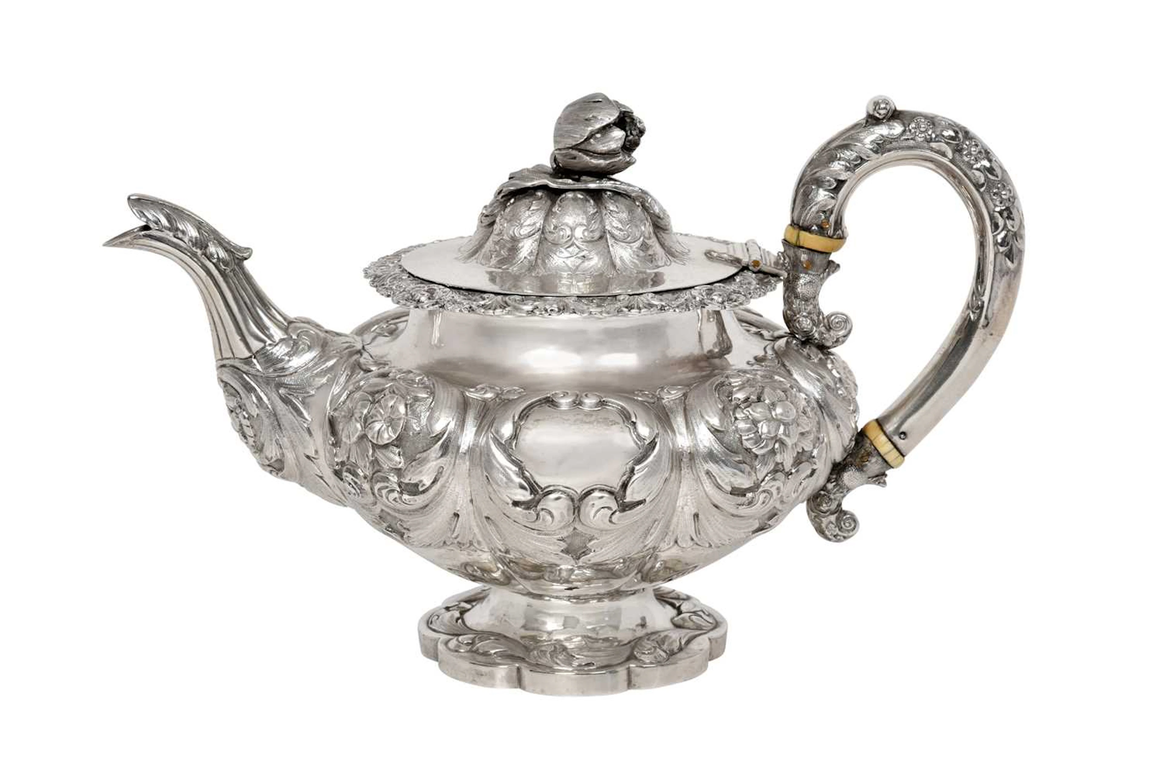 A Victorian Silver Teapot by Samuel Hayne and Dudley Cater, London