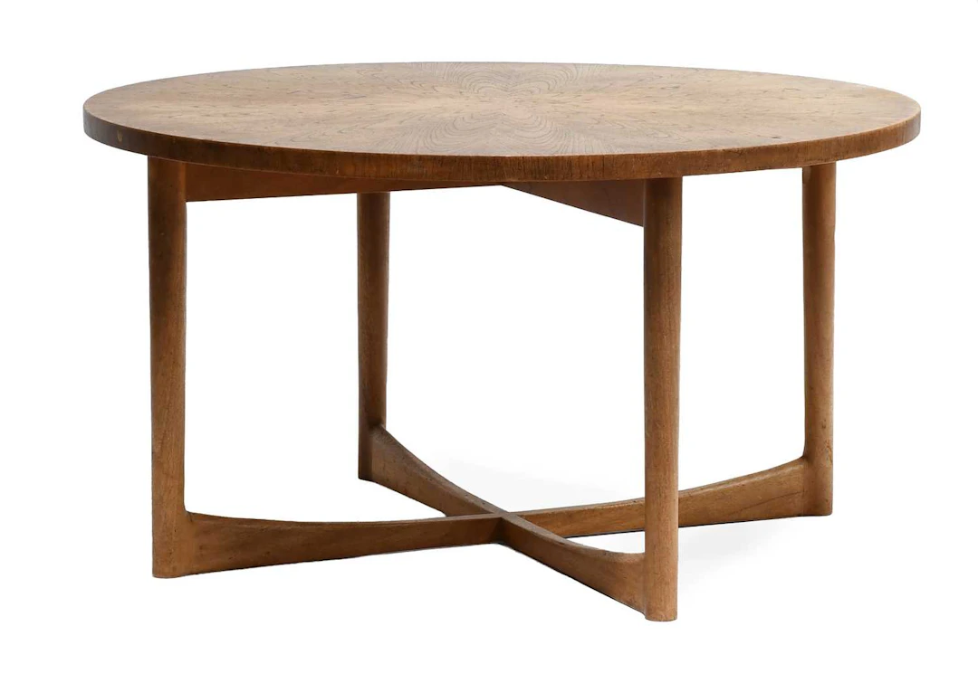 A Mid-Century A.H.Mcintosh, Scotland Teak Circular Sunburst Coffee