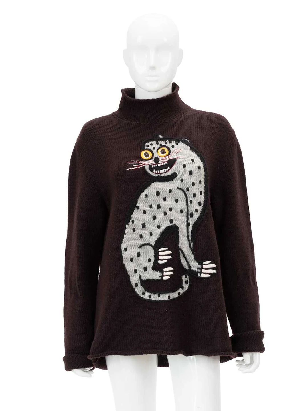 Louis Vuitton x Chapman Brothers Burgundy Wool Jumper by Kim Jones
