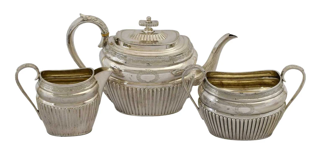 A Three-Piece Victorian Silver Tea-Service, by Boardman, Glossop and