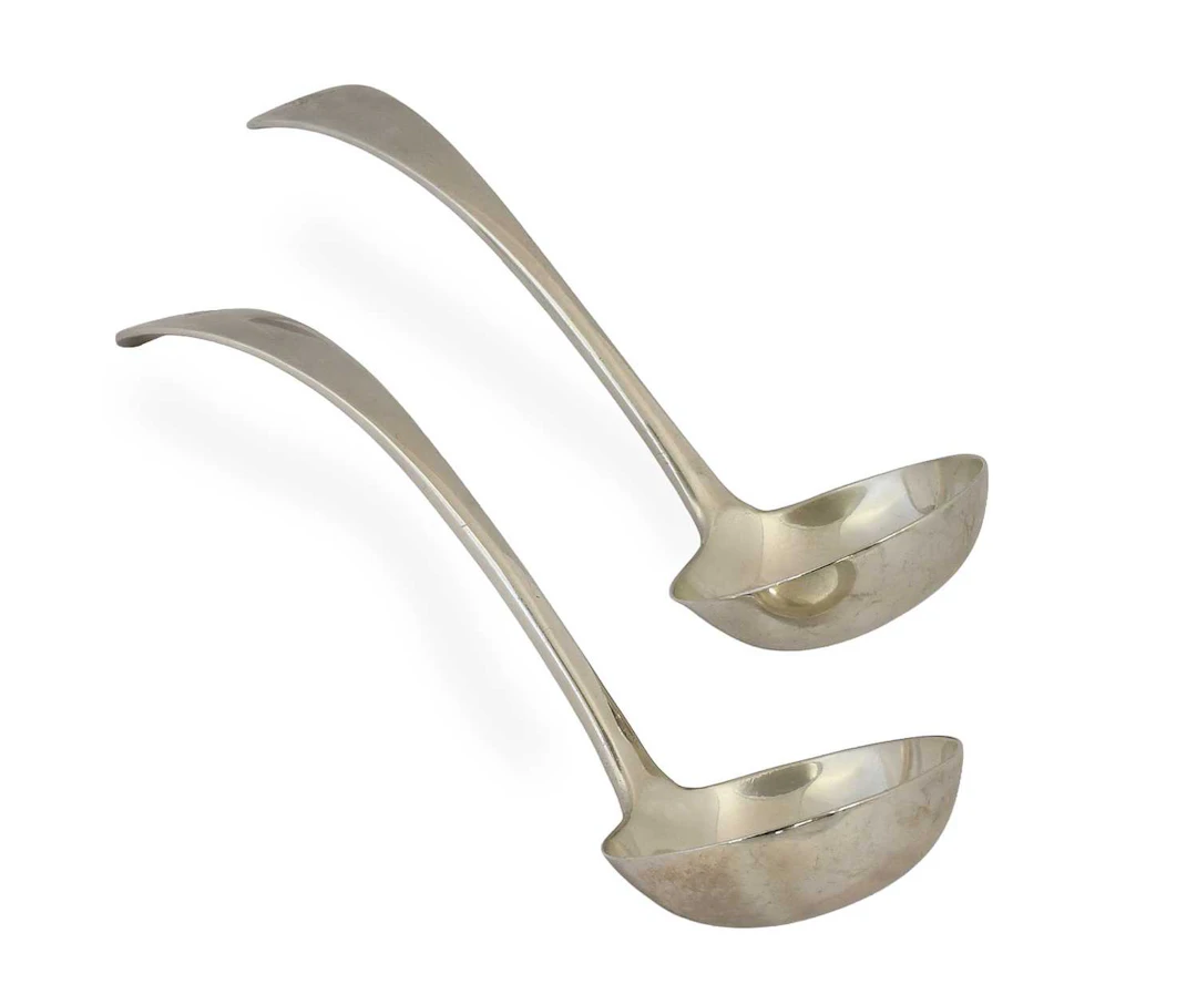 A Pair of George Scottish Silver Sauce-Ladles, by Hamilton and Inches