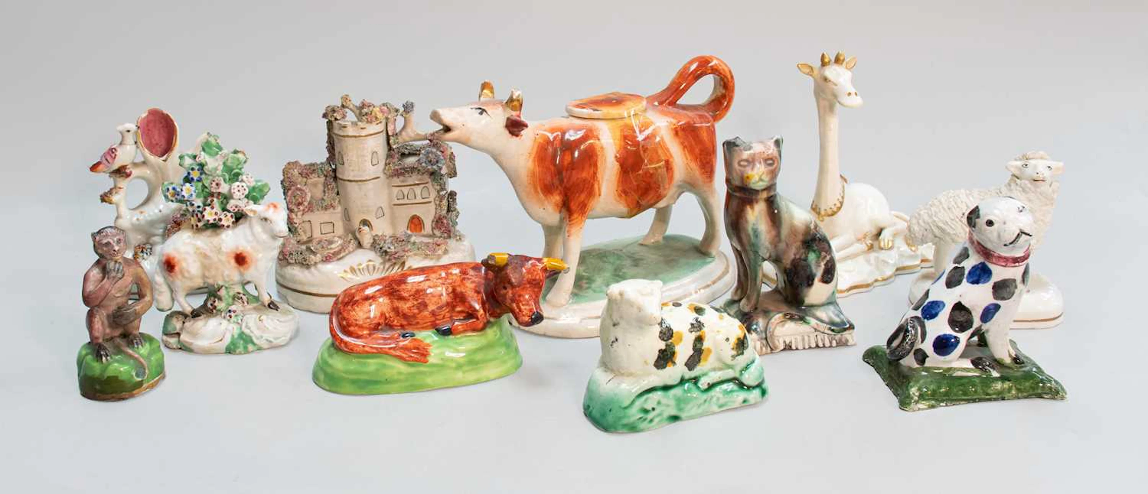 A Grainger, Lee & Co. Worcester Porcelain Model of a Seated Giraffe
