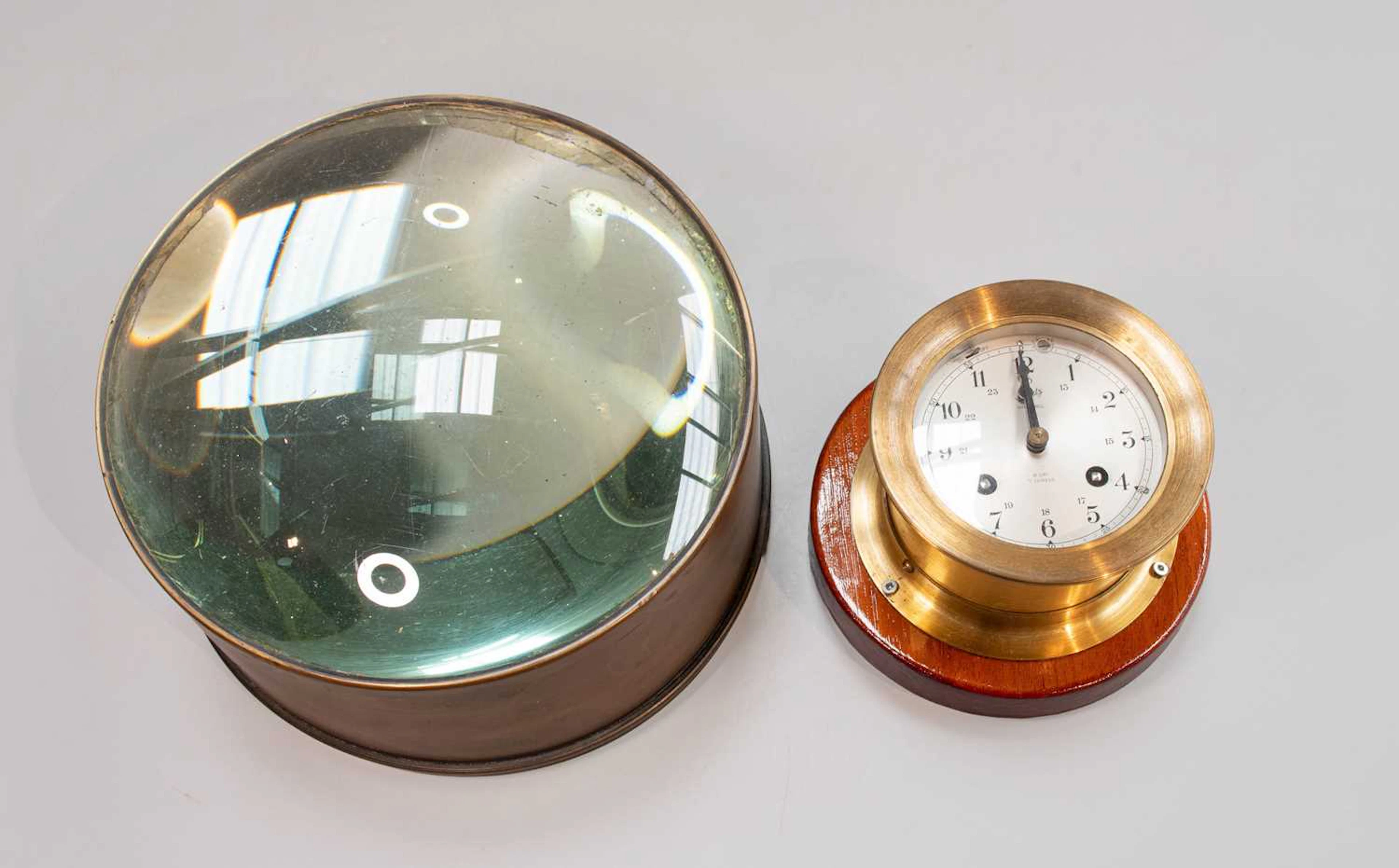 A Brass Mounted Ships Binnacle Magnifier