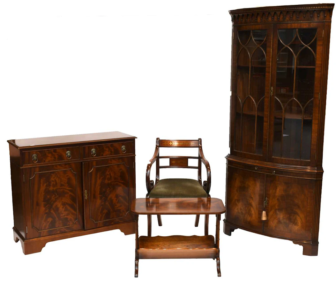 A Reproduction Sydney Smith Mahogany Two-Door Cabinet