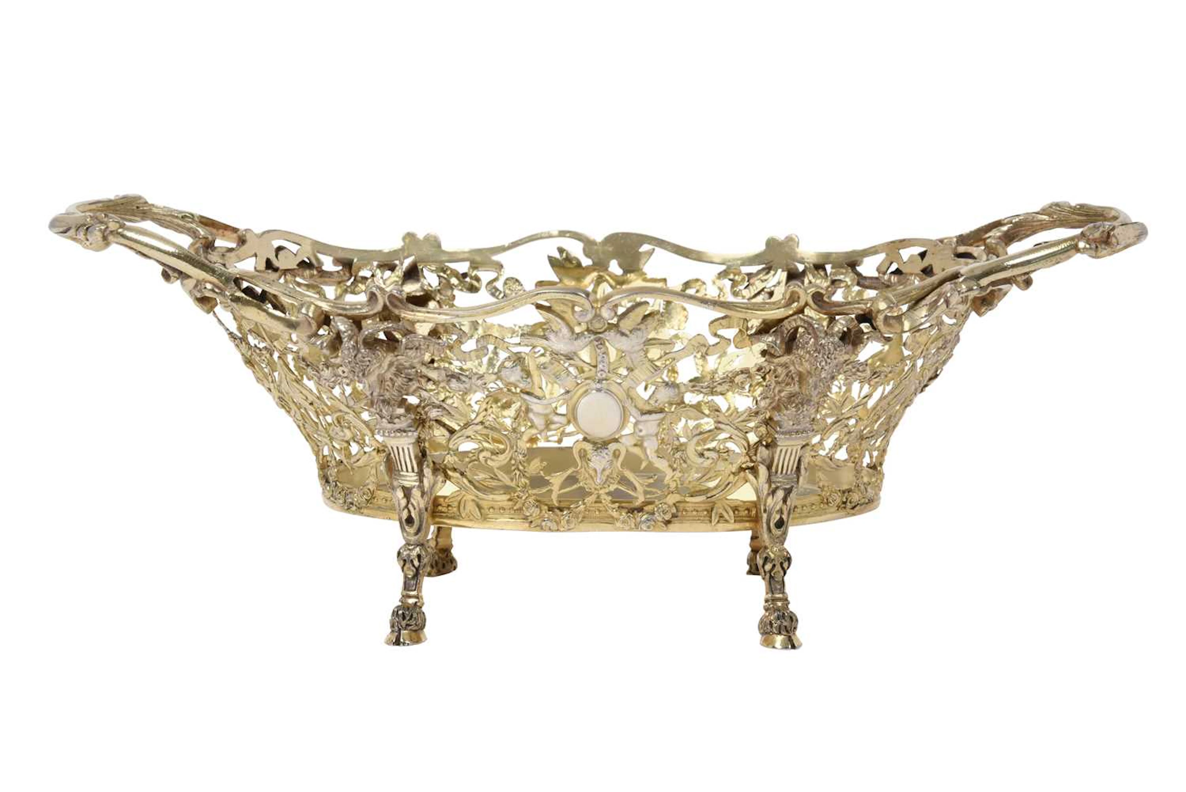 A French Silver-Gilt Basket With Indistinct Maker's Mark, Standard