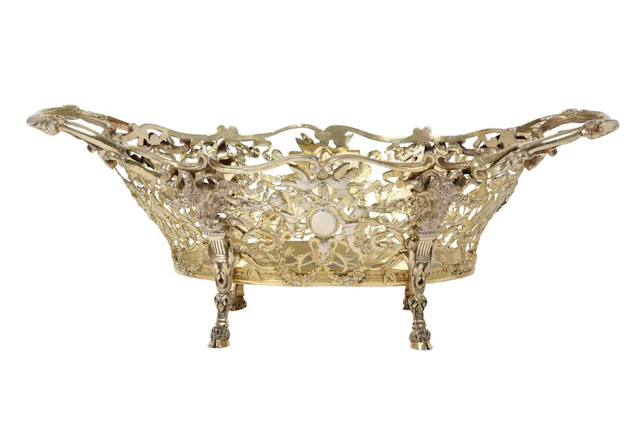 A French Silver-Gilt Basket With Indistinct Maker's Mark, Standard