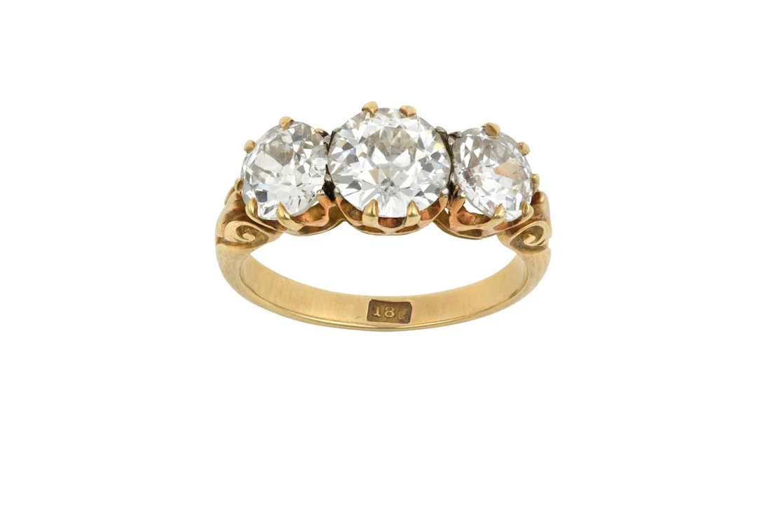 A Diamond Three Stone Ring