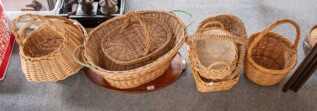 A Collection of Wicker and Other Baskets;
