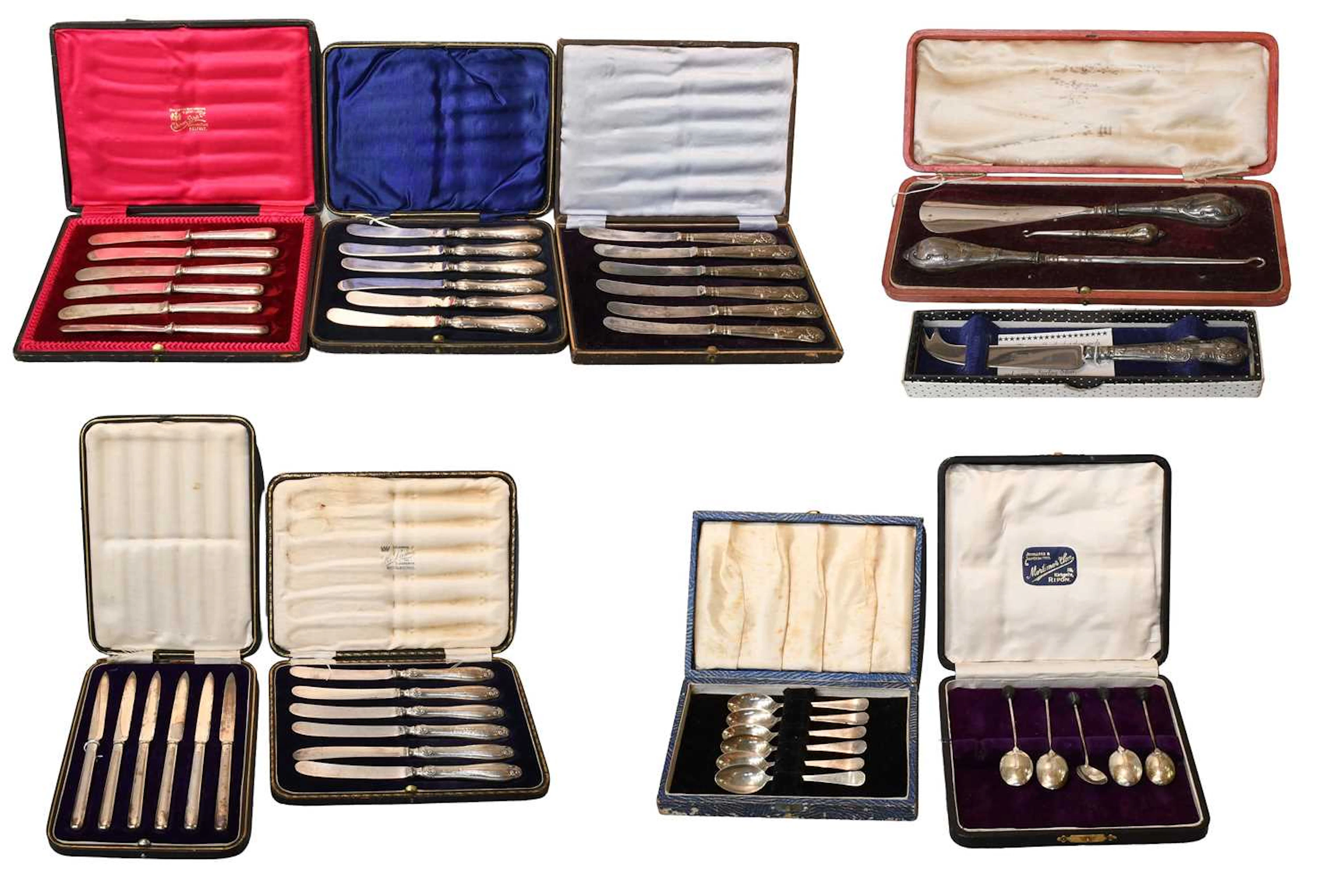 A Collection of Silver Flatware
